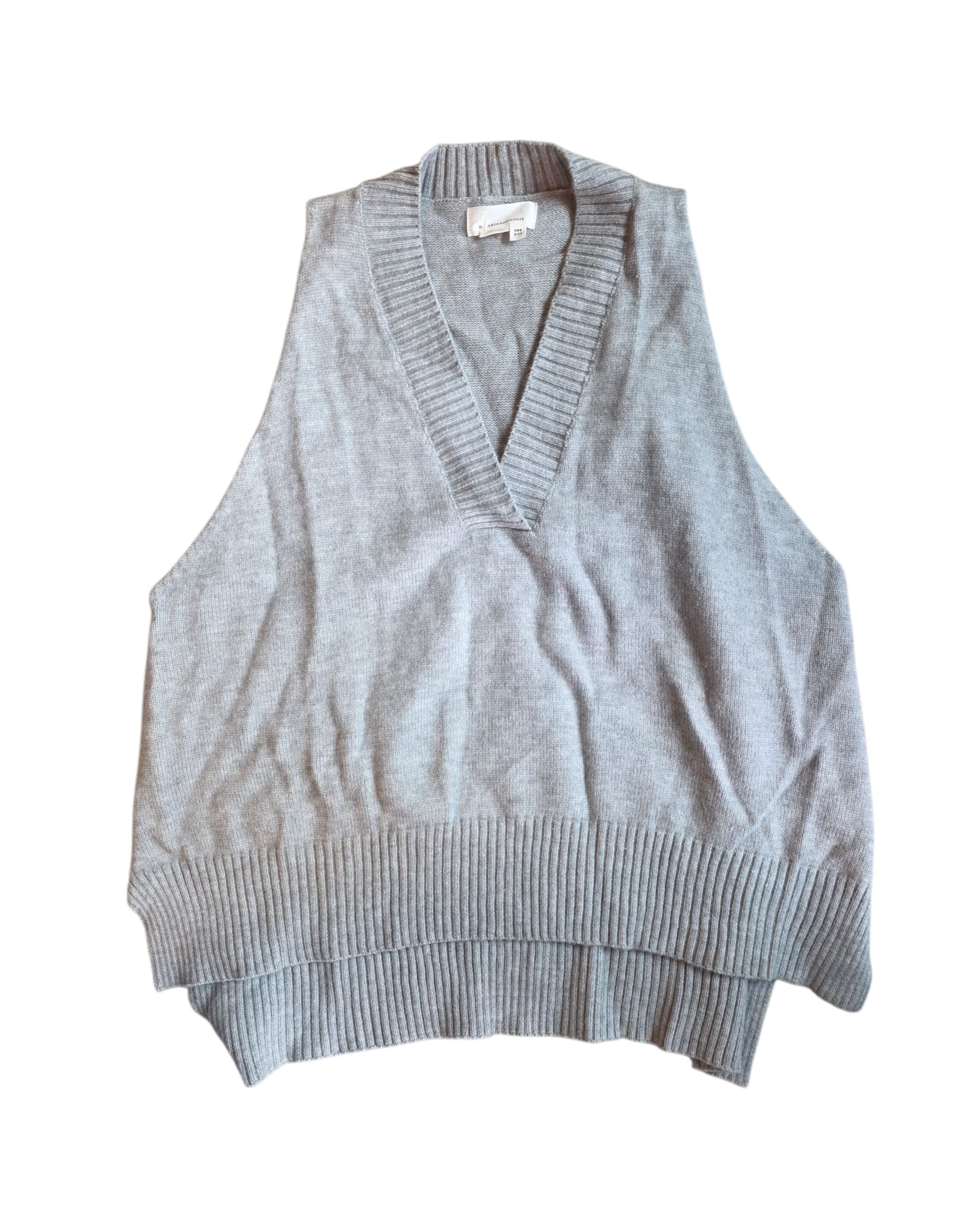 gray anthrologie Knit sweater, OS