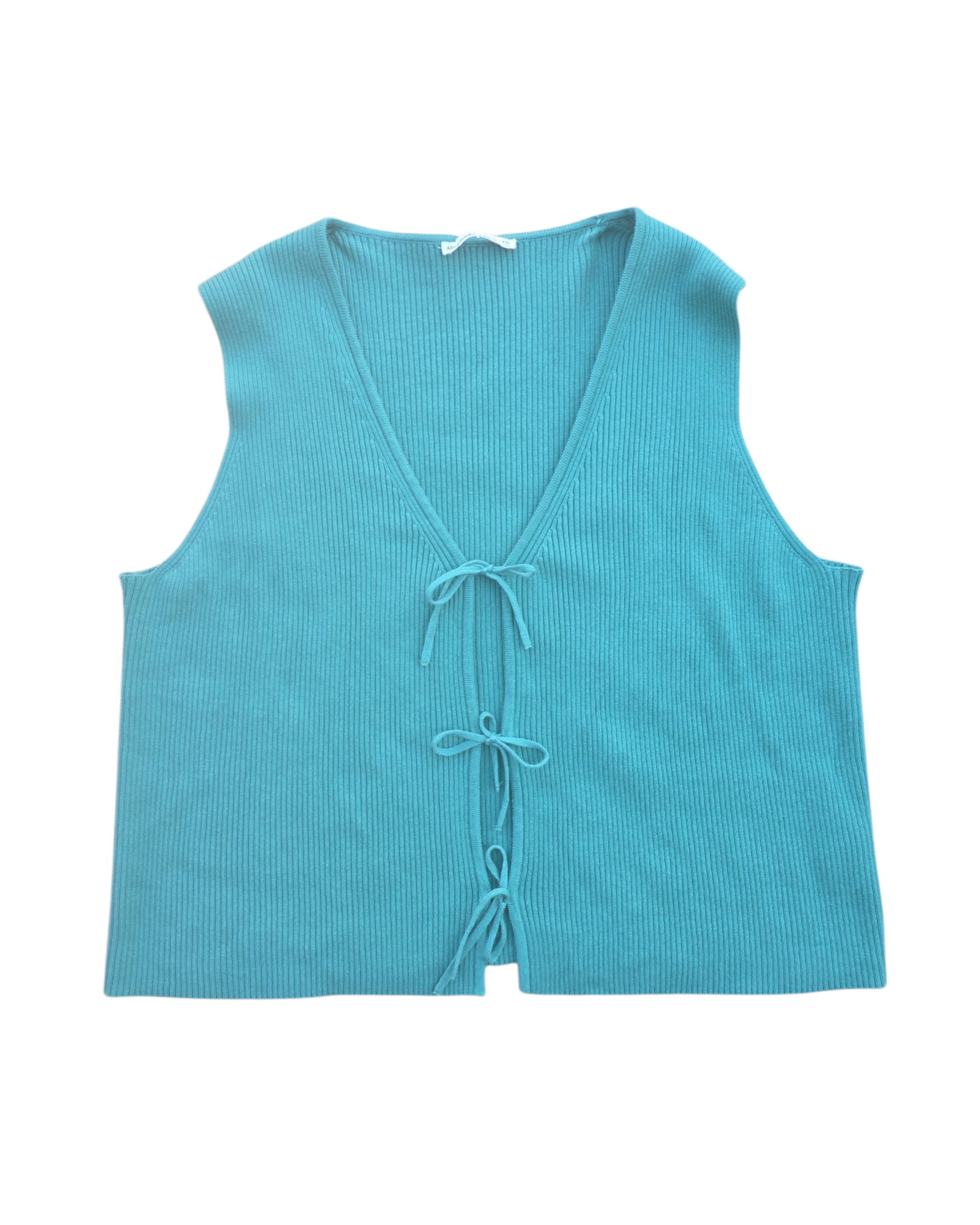 green abercrombie ribbed tie top, xxl