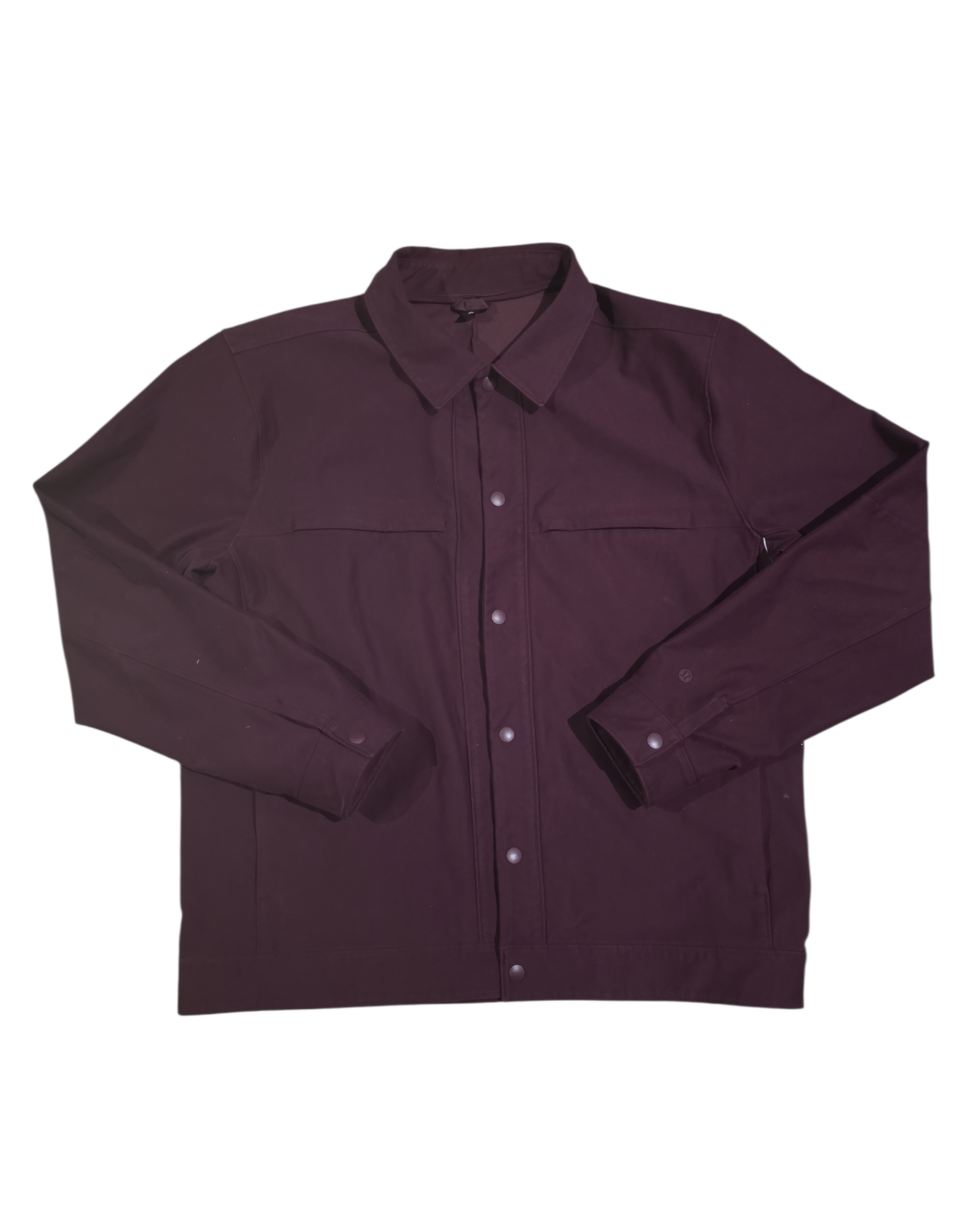 lululemon burgundy snap button jacket, xl