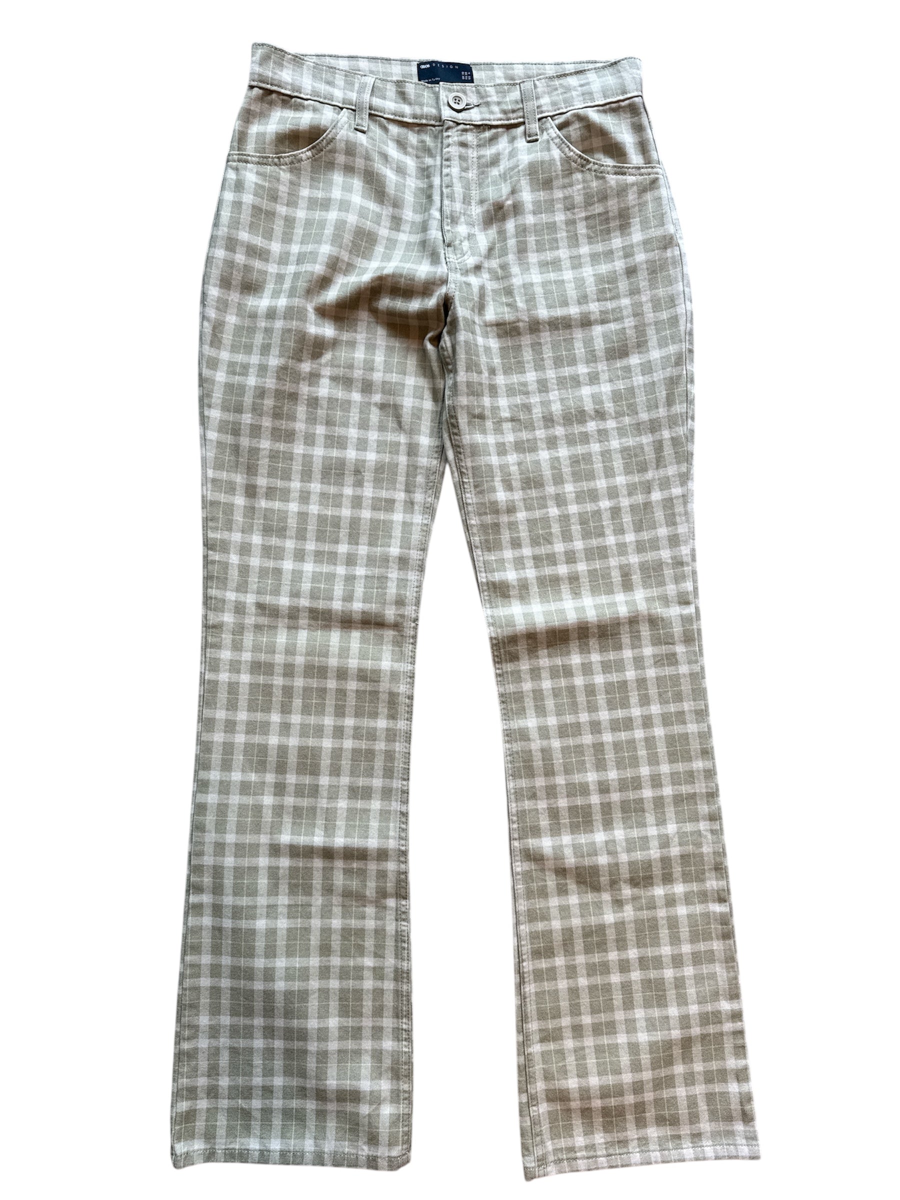 beige green asos plaid pants, 6