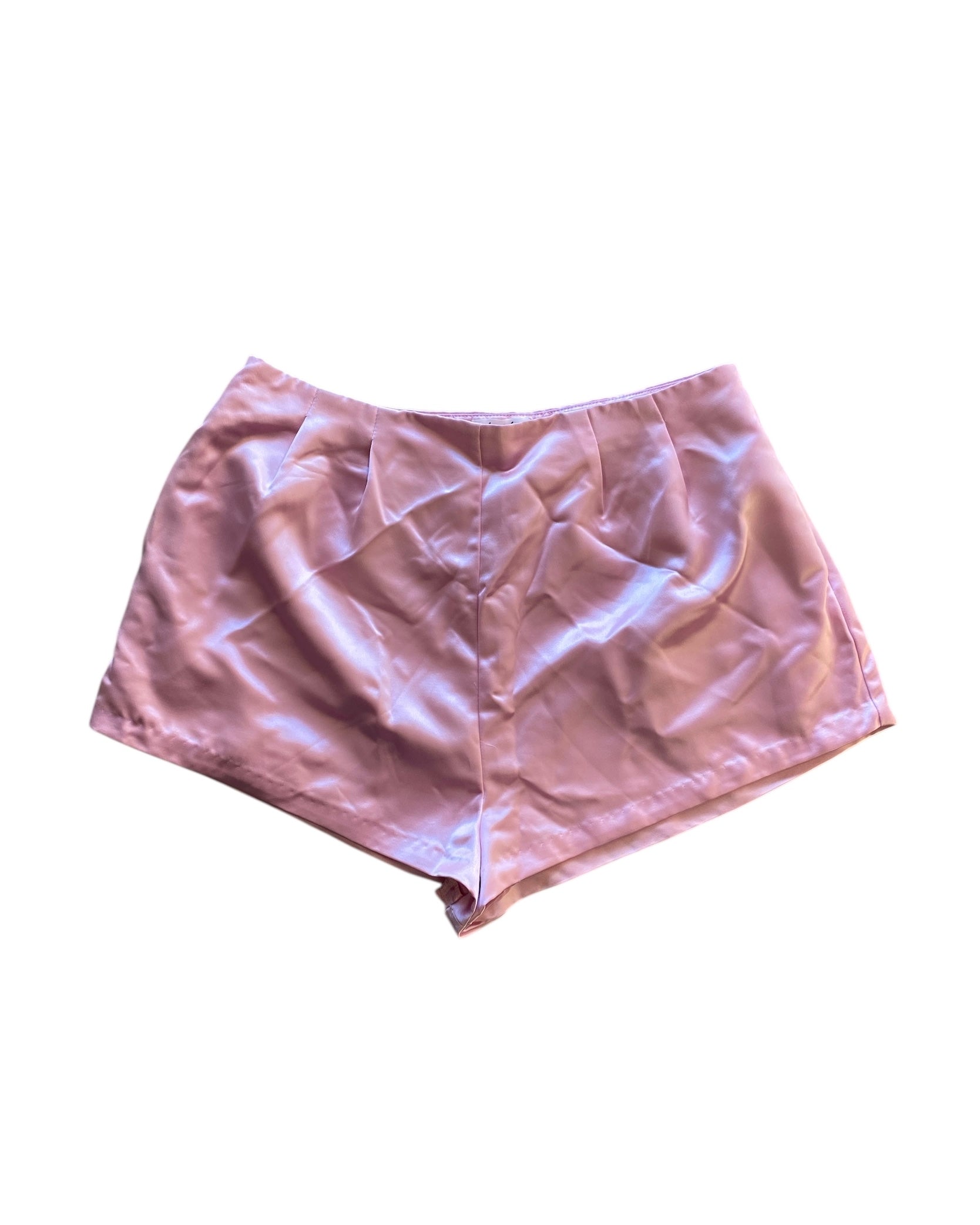pink For Love & Lemons satin shorts, m