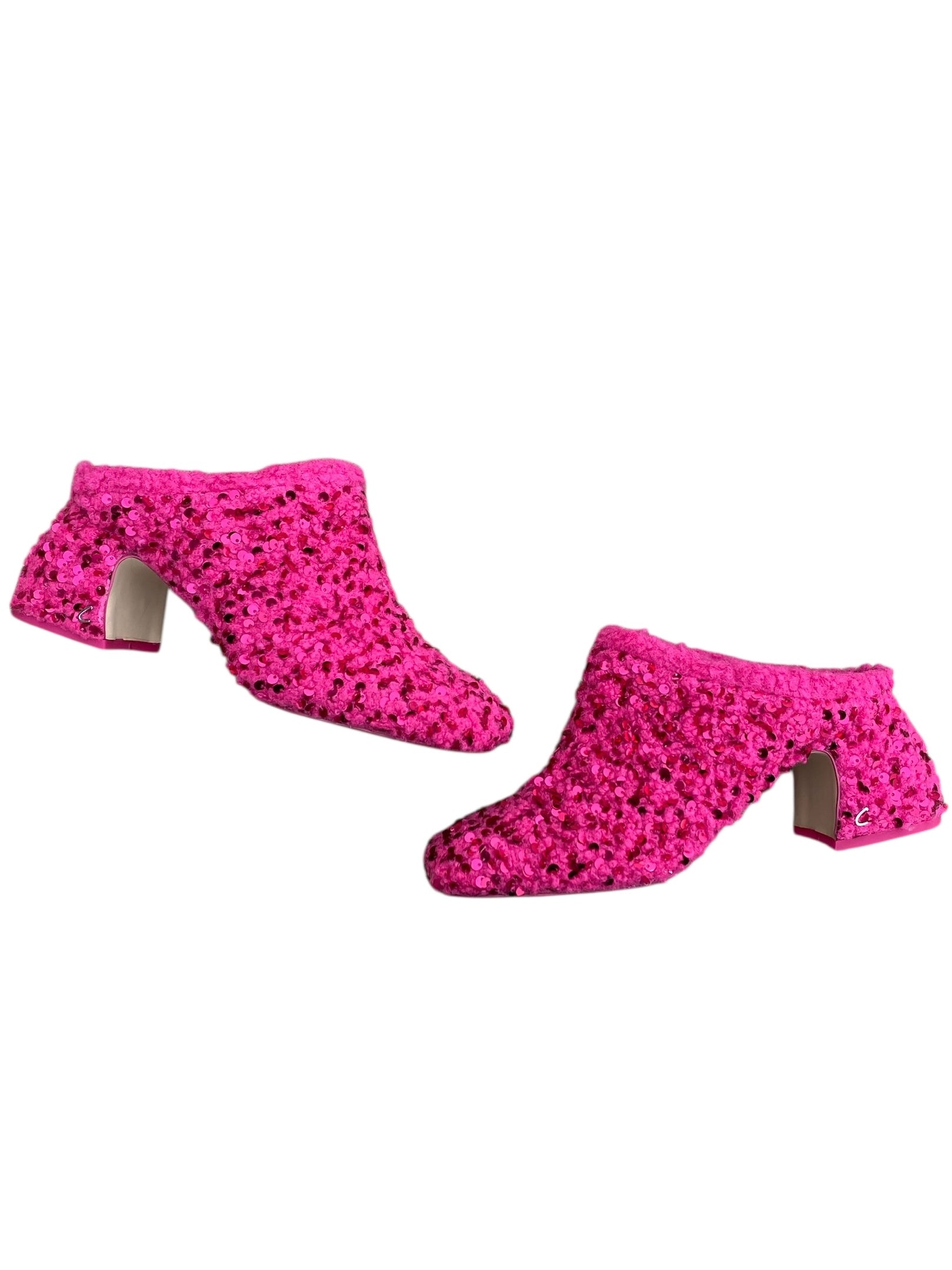 pink circus by sam edelman funky sequin mules!, 7
