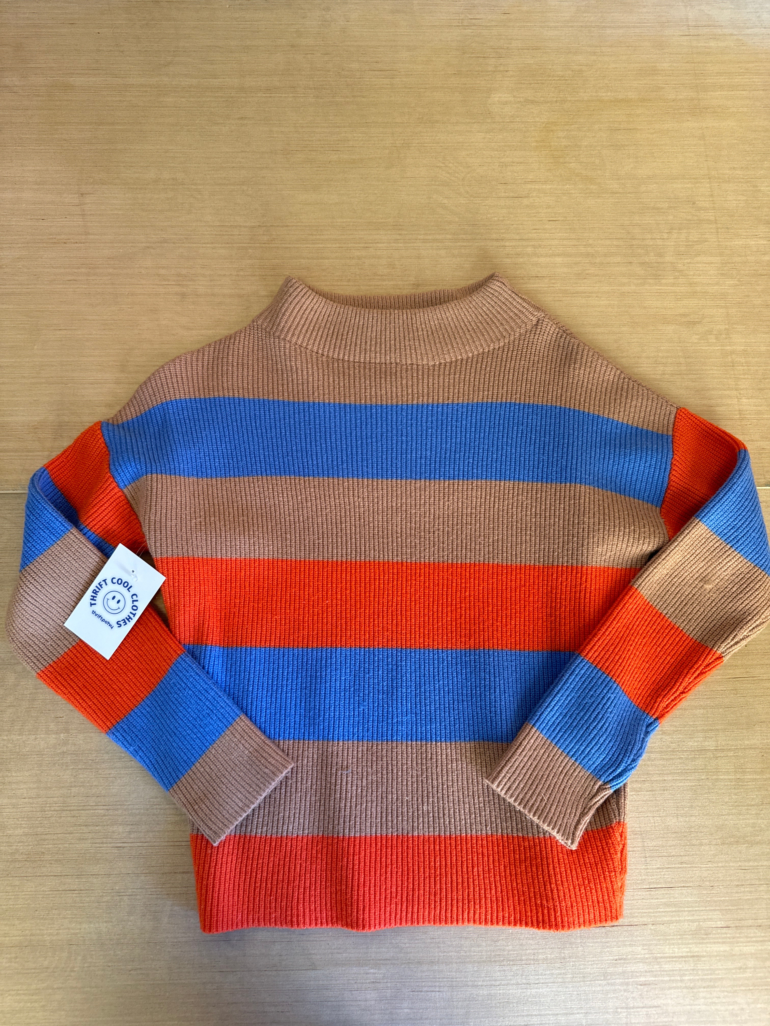 Brown blue Ann Taylor Striped sweater, Xs