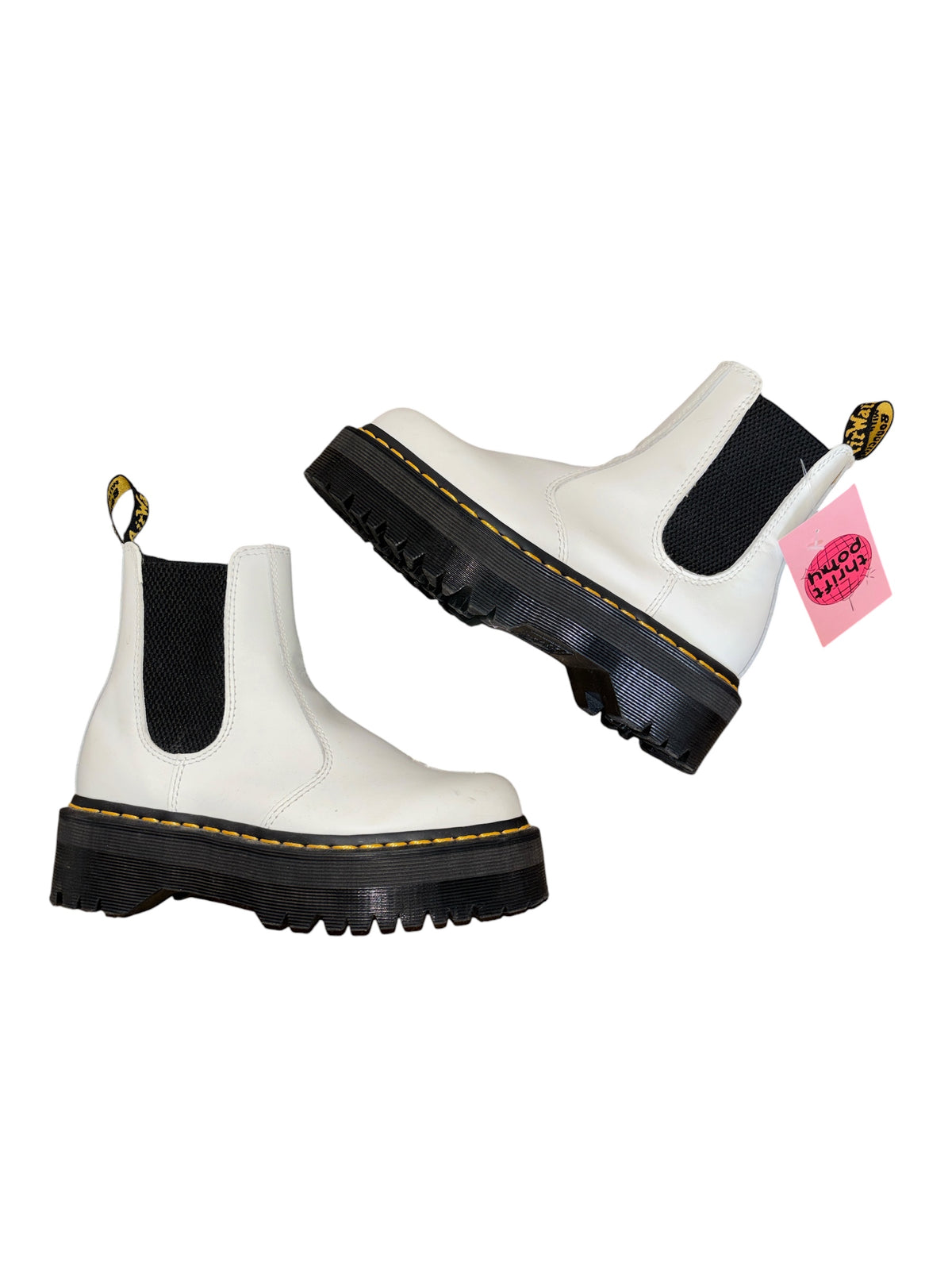 white black dr martens platform chelseas, 5