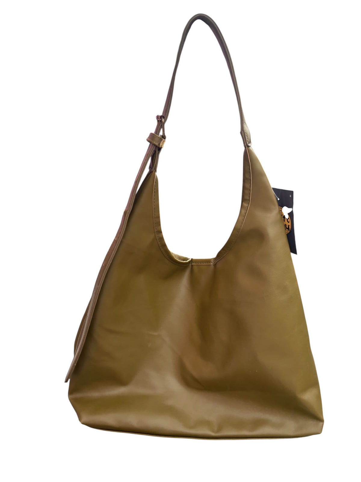 green  pleather shoulder bag
