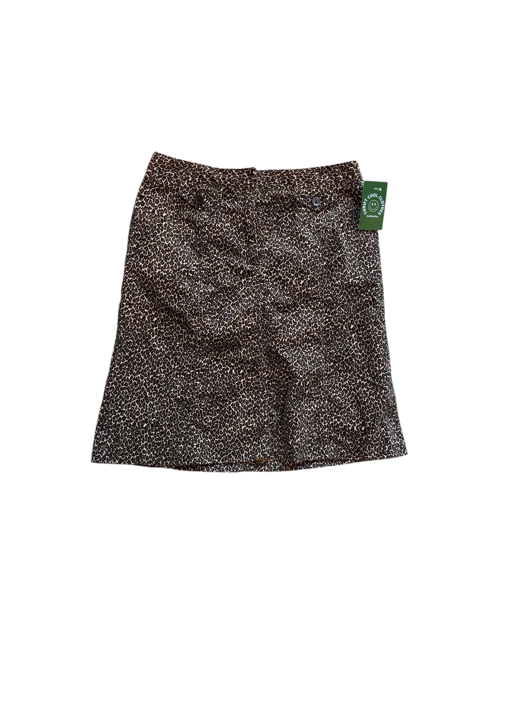 brown black talbots cheetah cord midi skirt, 12