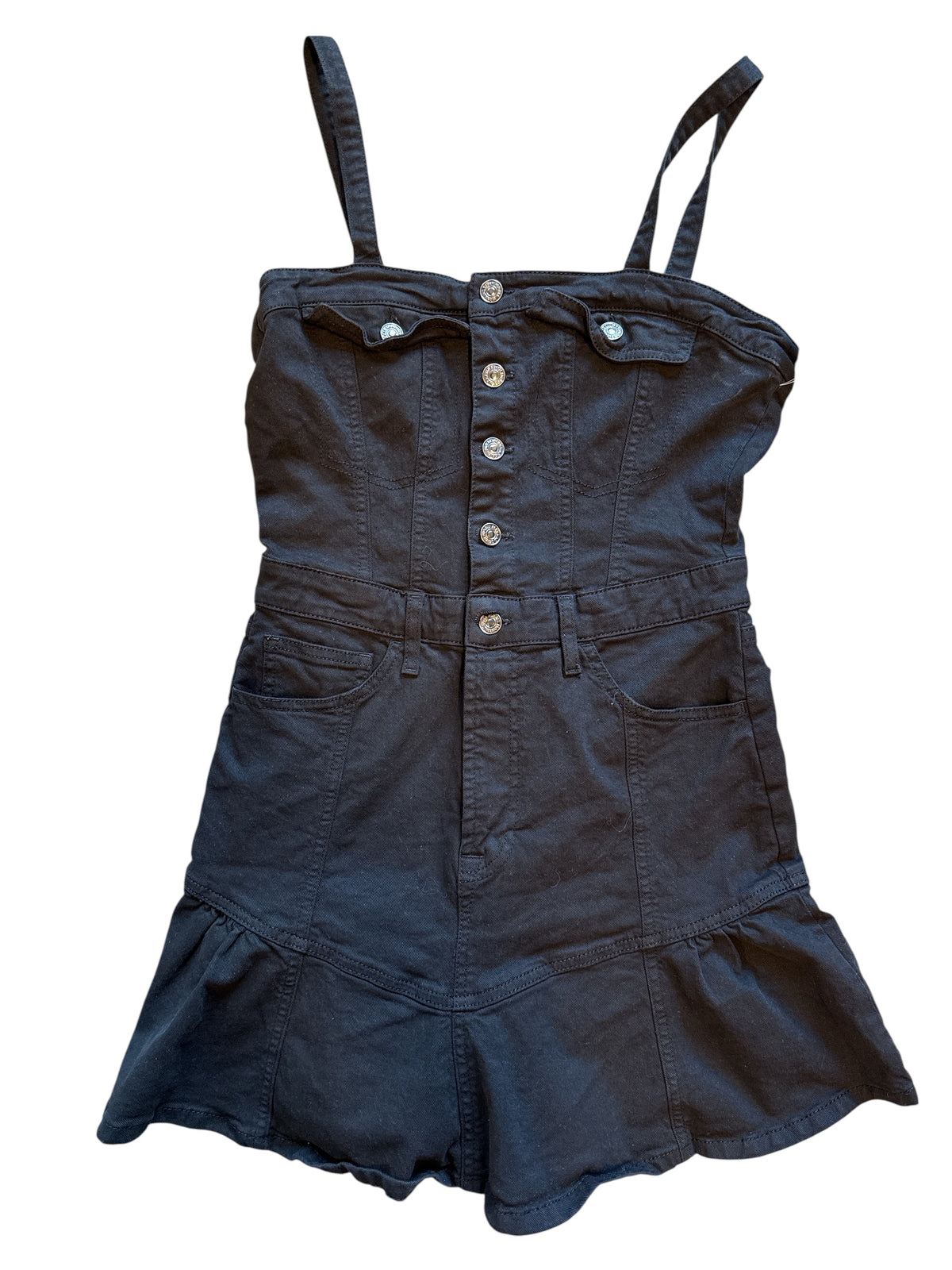 black for all mankind denim romper, S