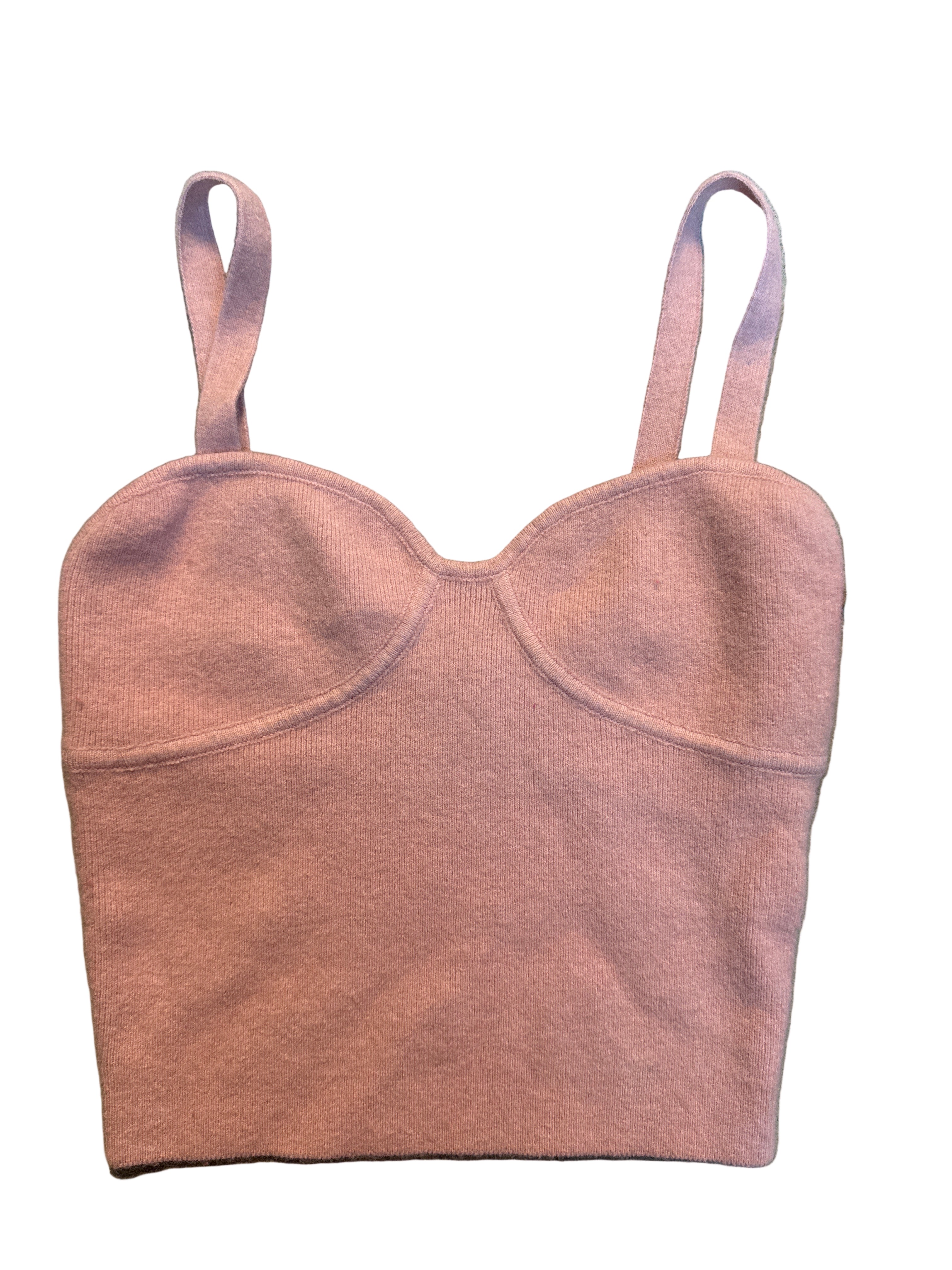 Pink Wilfred Knit bustier tank, Xs