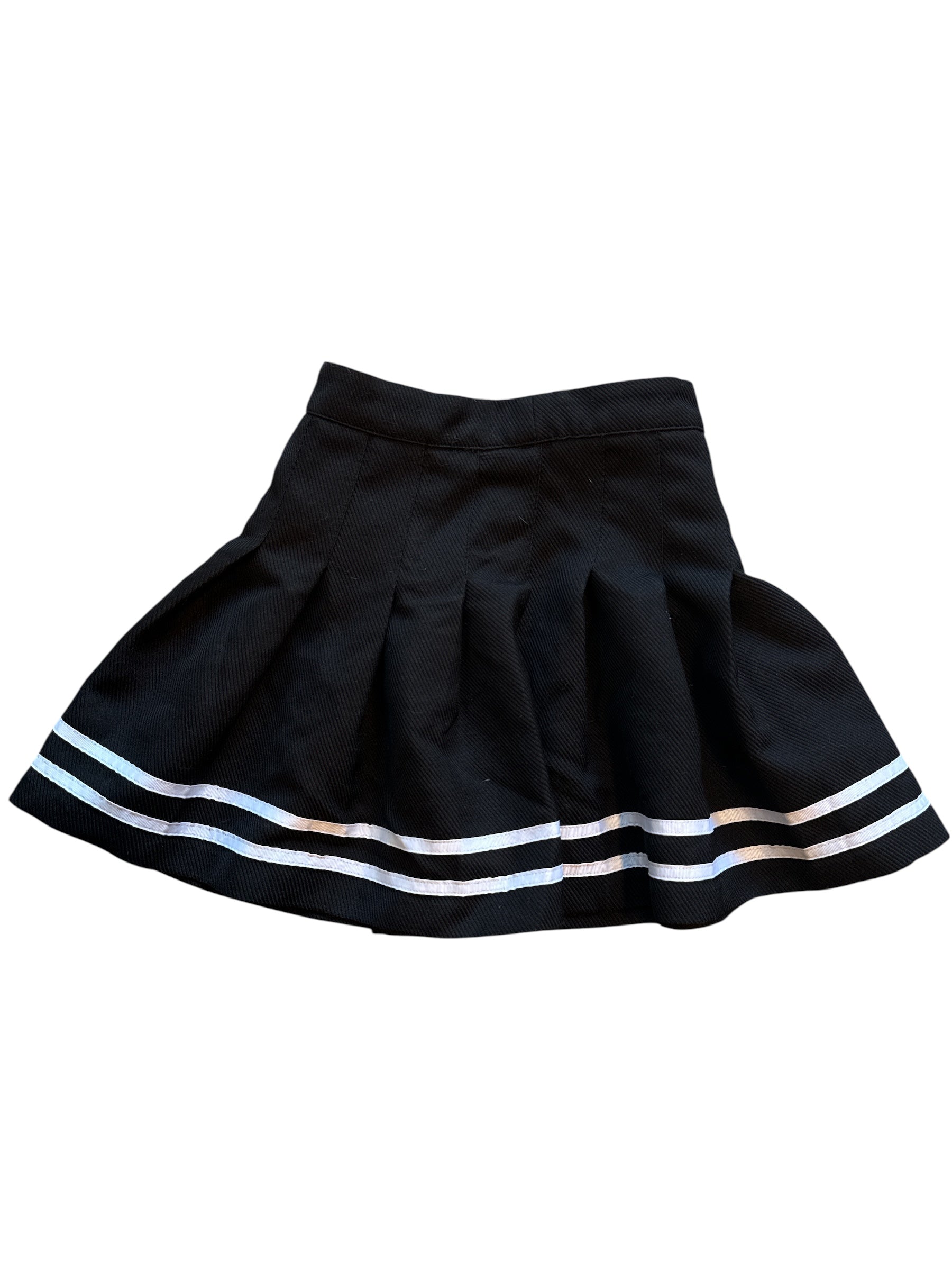 black divided dropwaist pleated skirt, 2