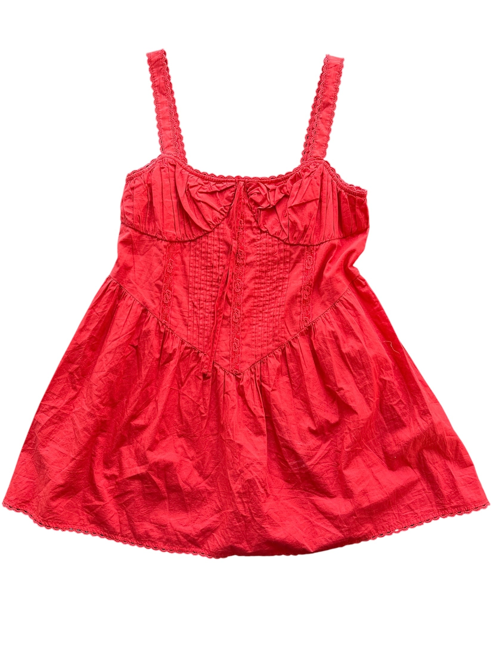 red asos nwt pleated lace dropwaist dress, 12