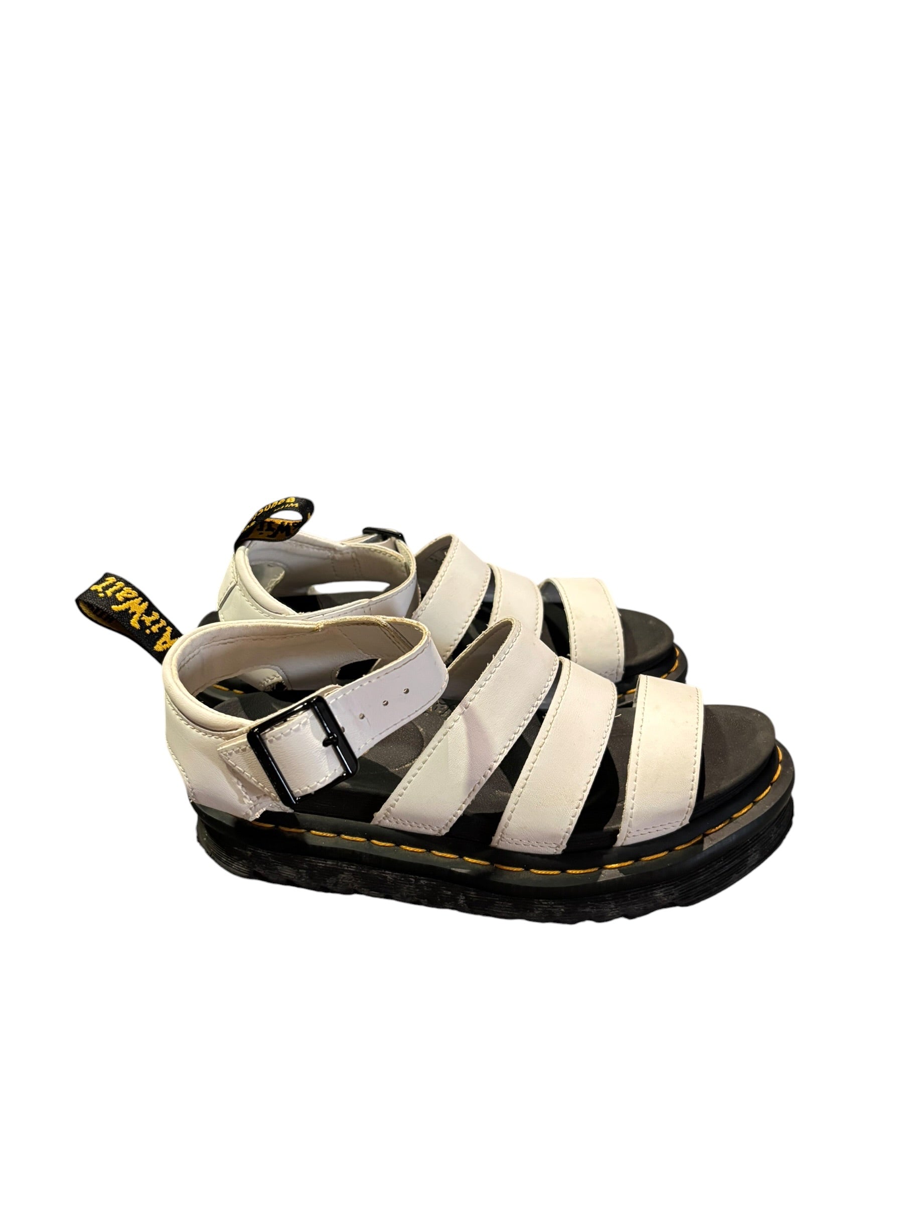 White black Dr martens Strappy chunky sandals, 7