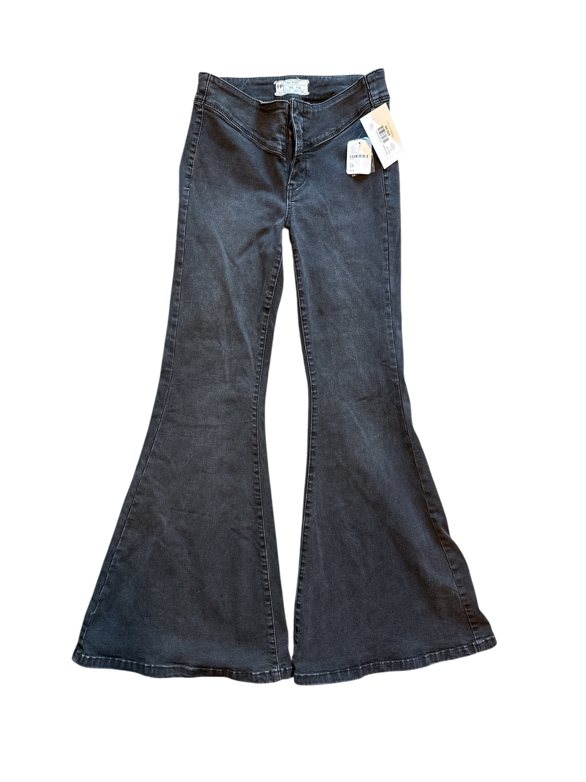 black free people nwt flare jeans, 28