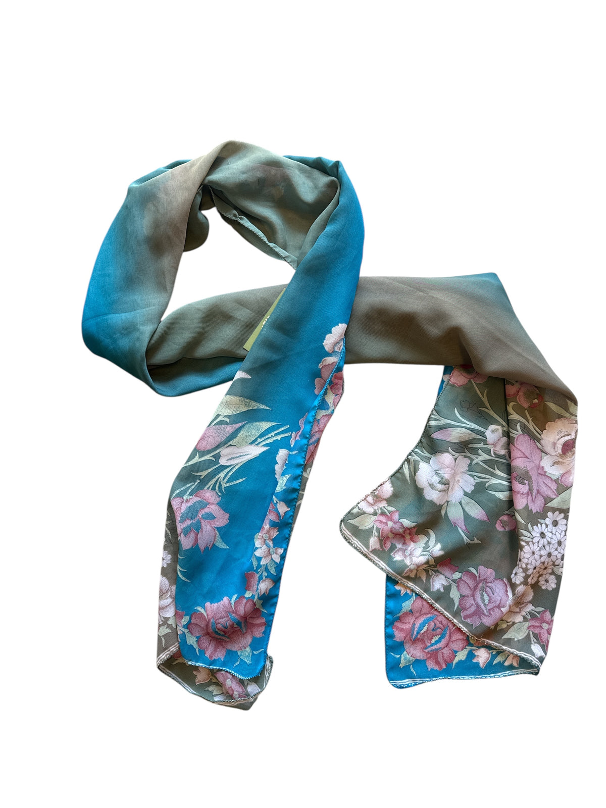 Blue  Floral scarf