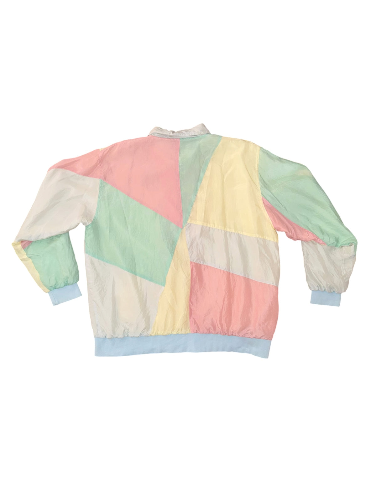 pastels blair vtg colorblock zip up, 2xl