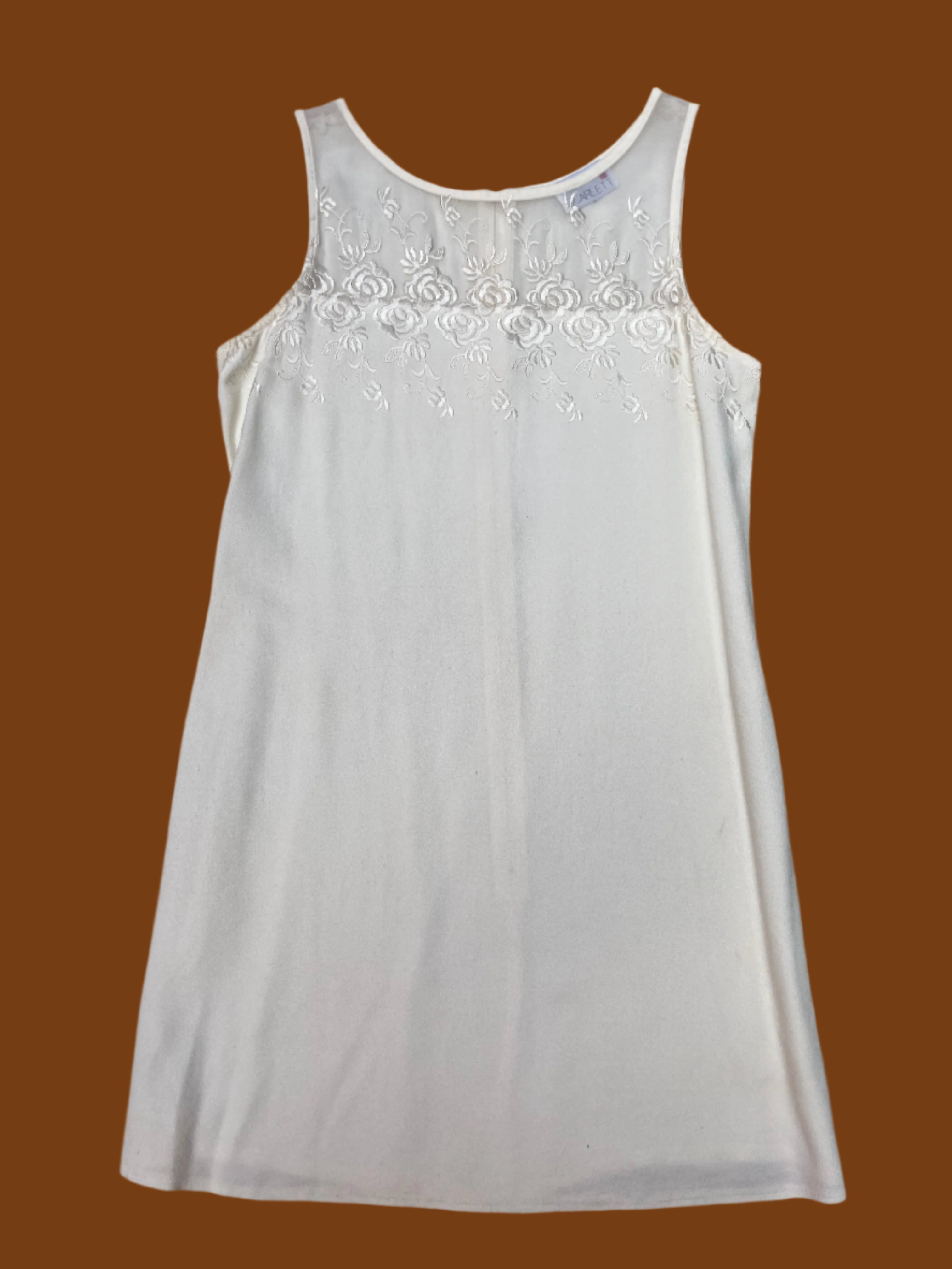 Cream Scarlett Vtg short dress, M (fits like S)