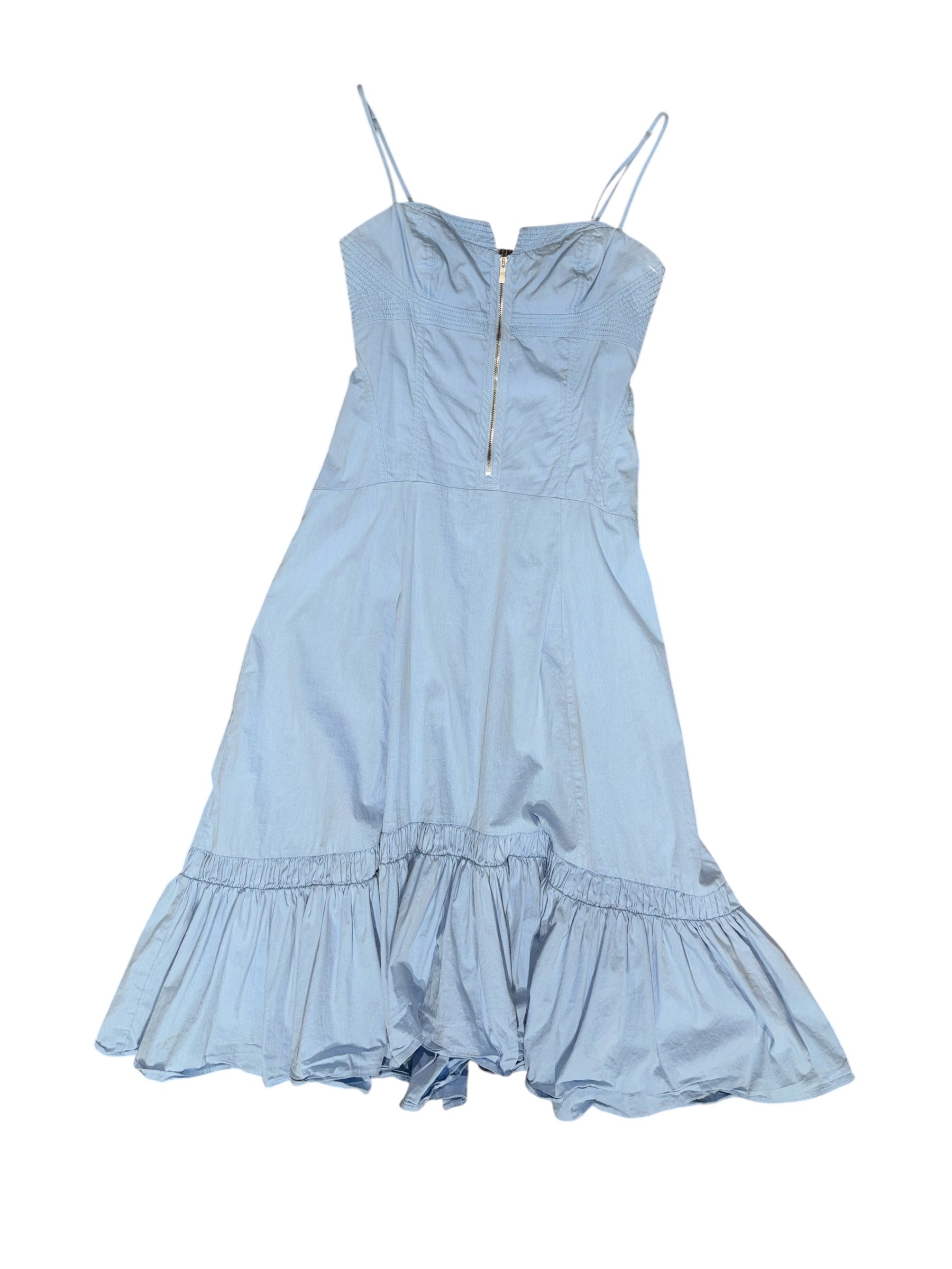 blue anthropologie cami zipper meremaid dress, s