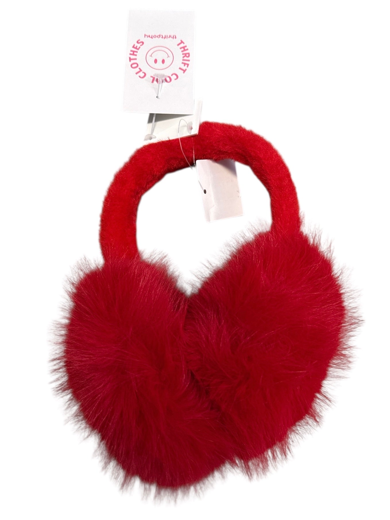 red natasha NWT fluffy earmuffs