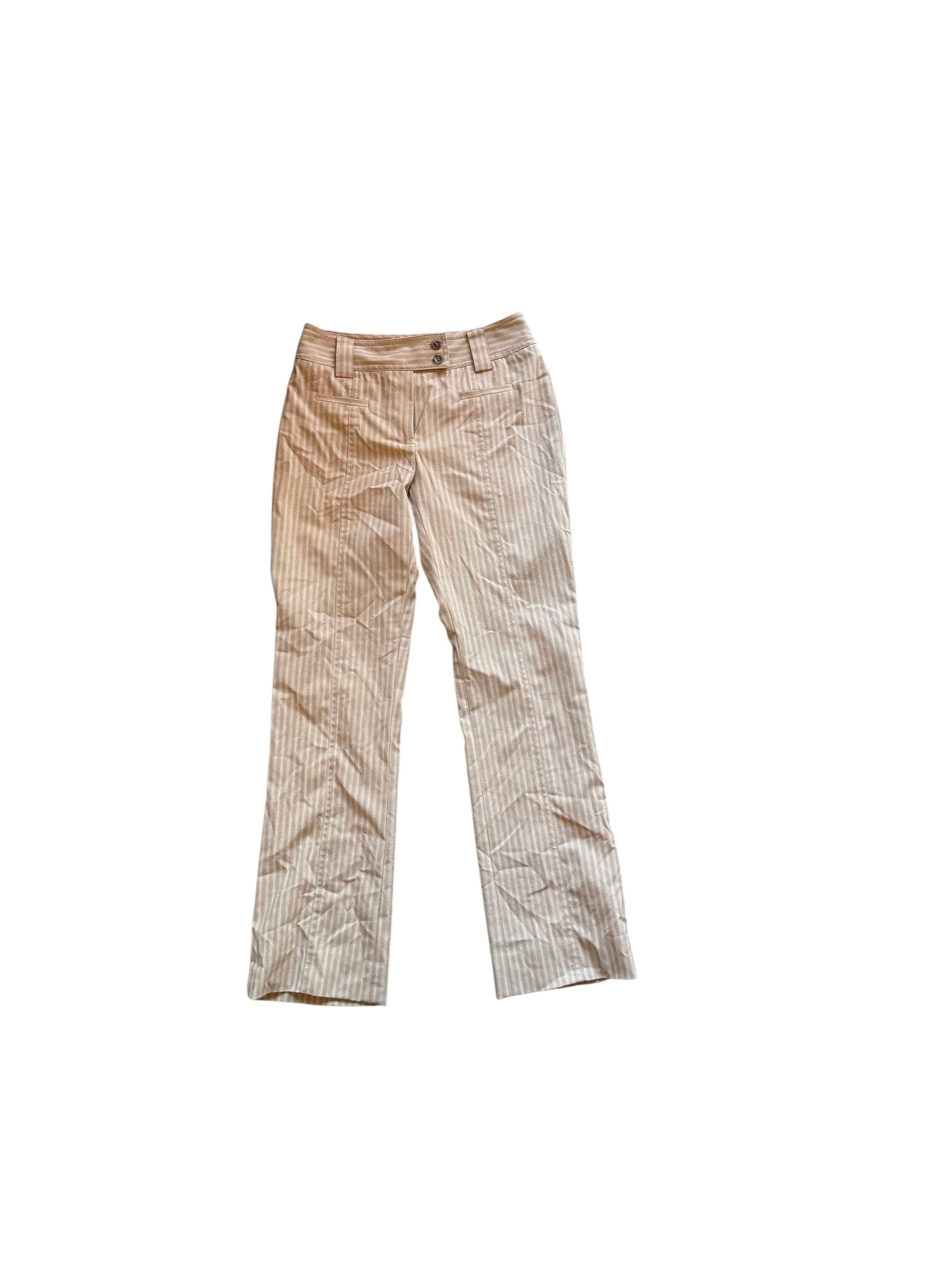 Beige Etcetera Stripe trousers, 0