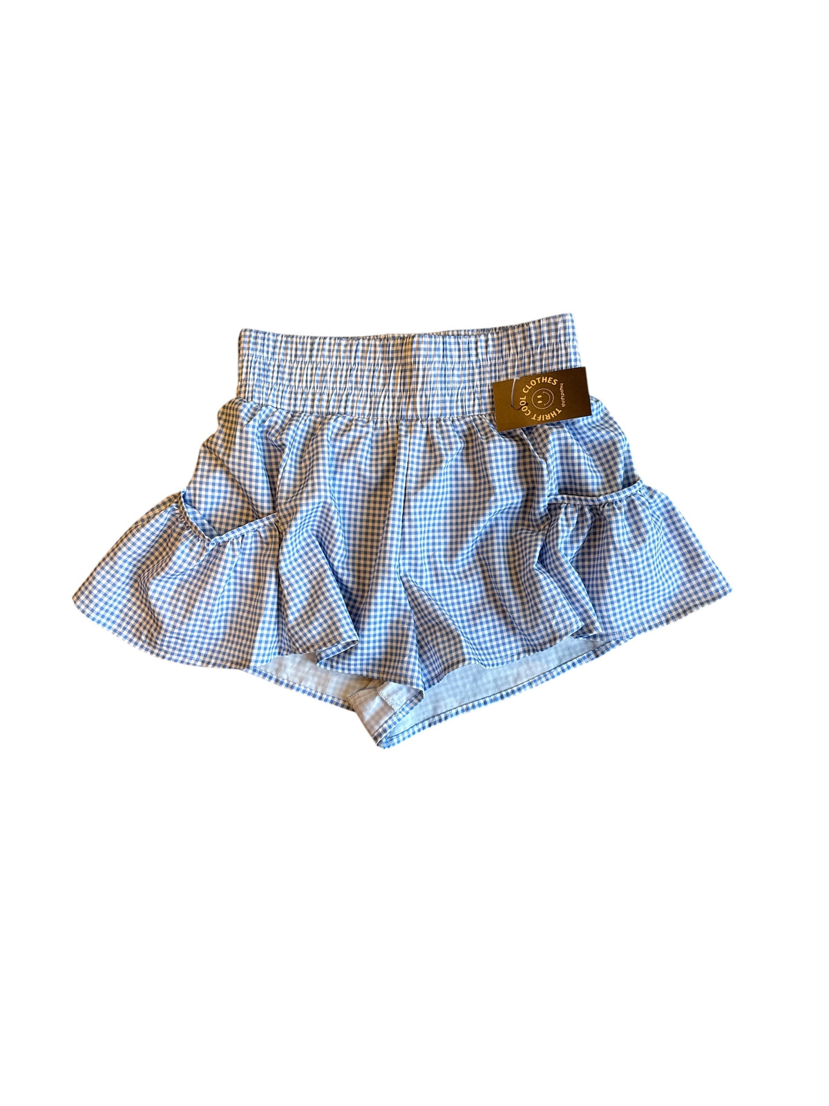 blue whtie  gingham athletic skirt, m