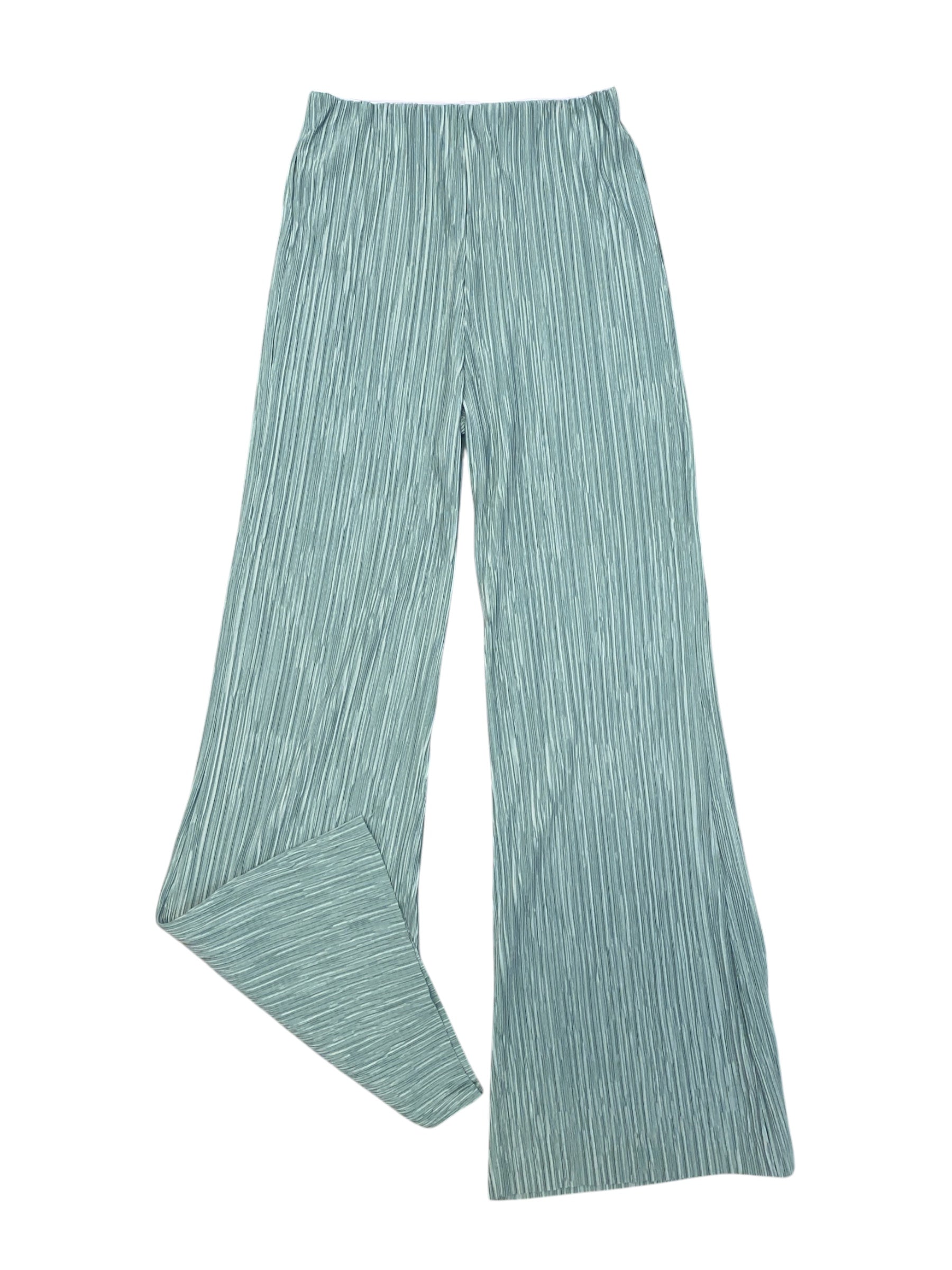 Green Storets Plisse flare pant, S/M