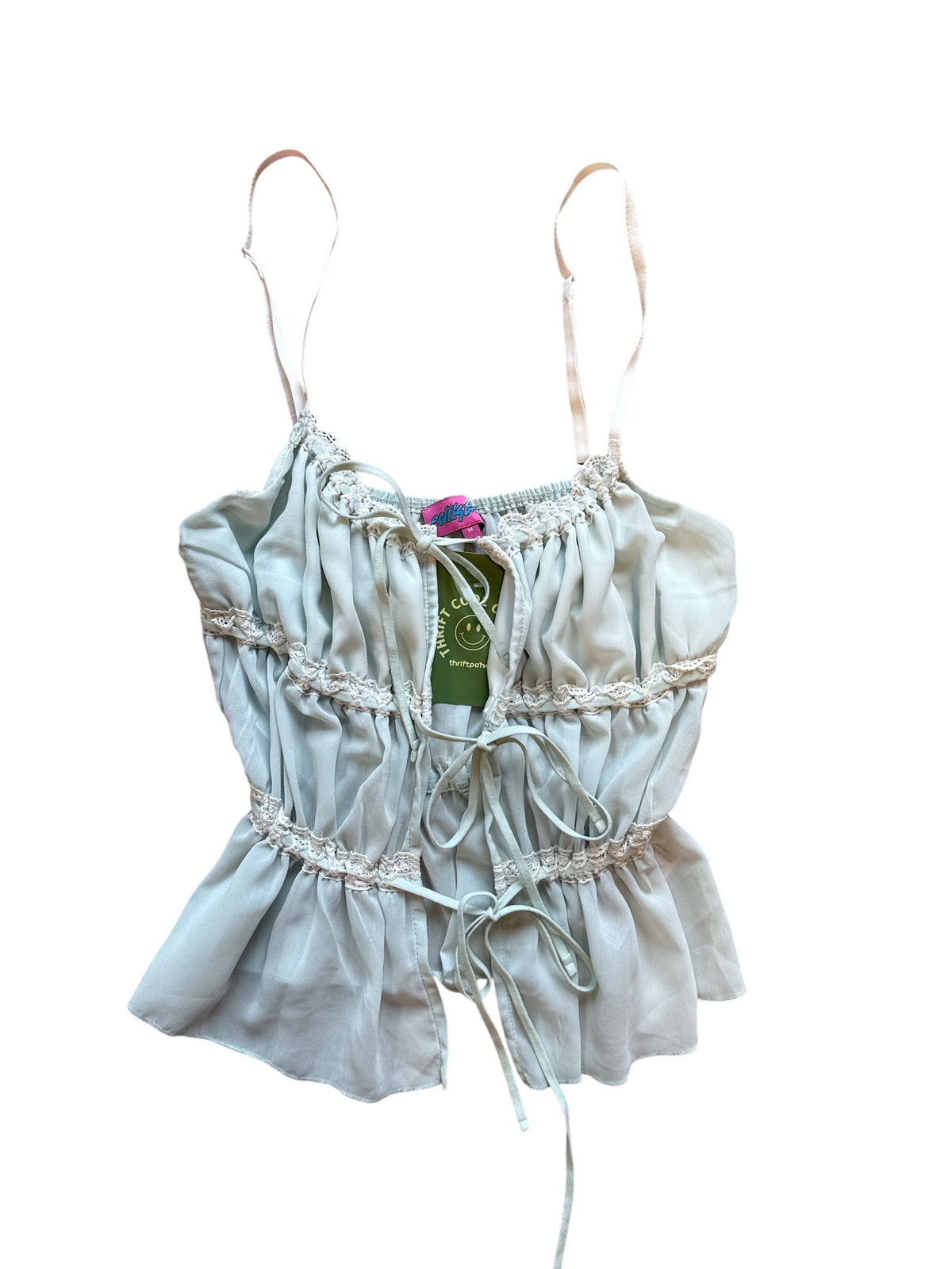 mint edikted cinch tie tank, m