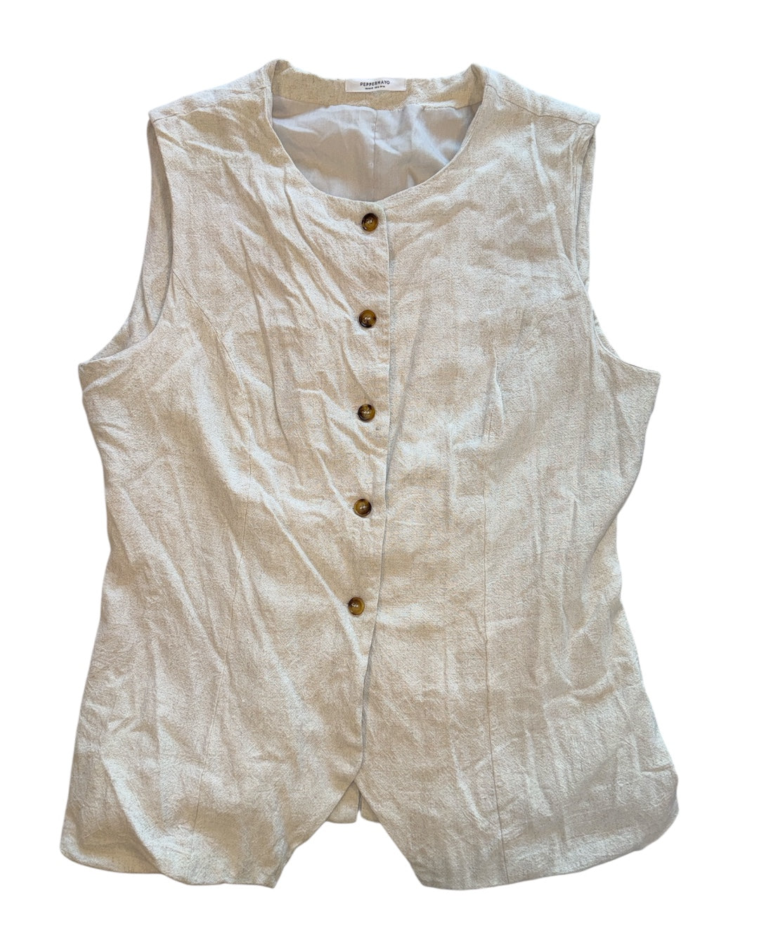Tan Peppermayo Button front tank, 12