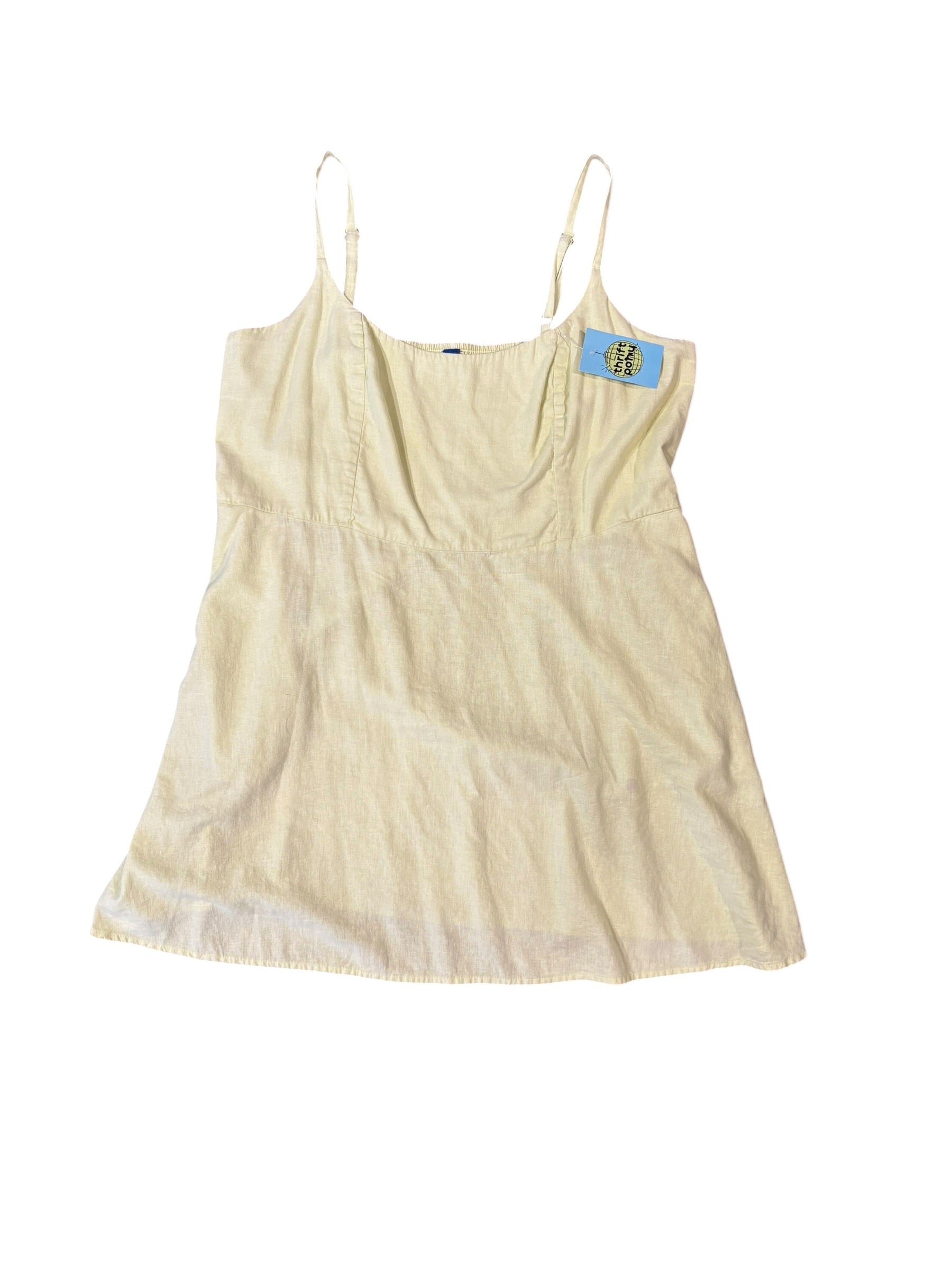 yellow old navy babydoll tank dres, xxl