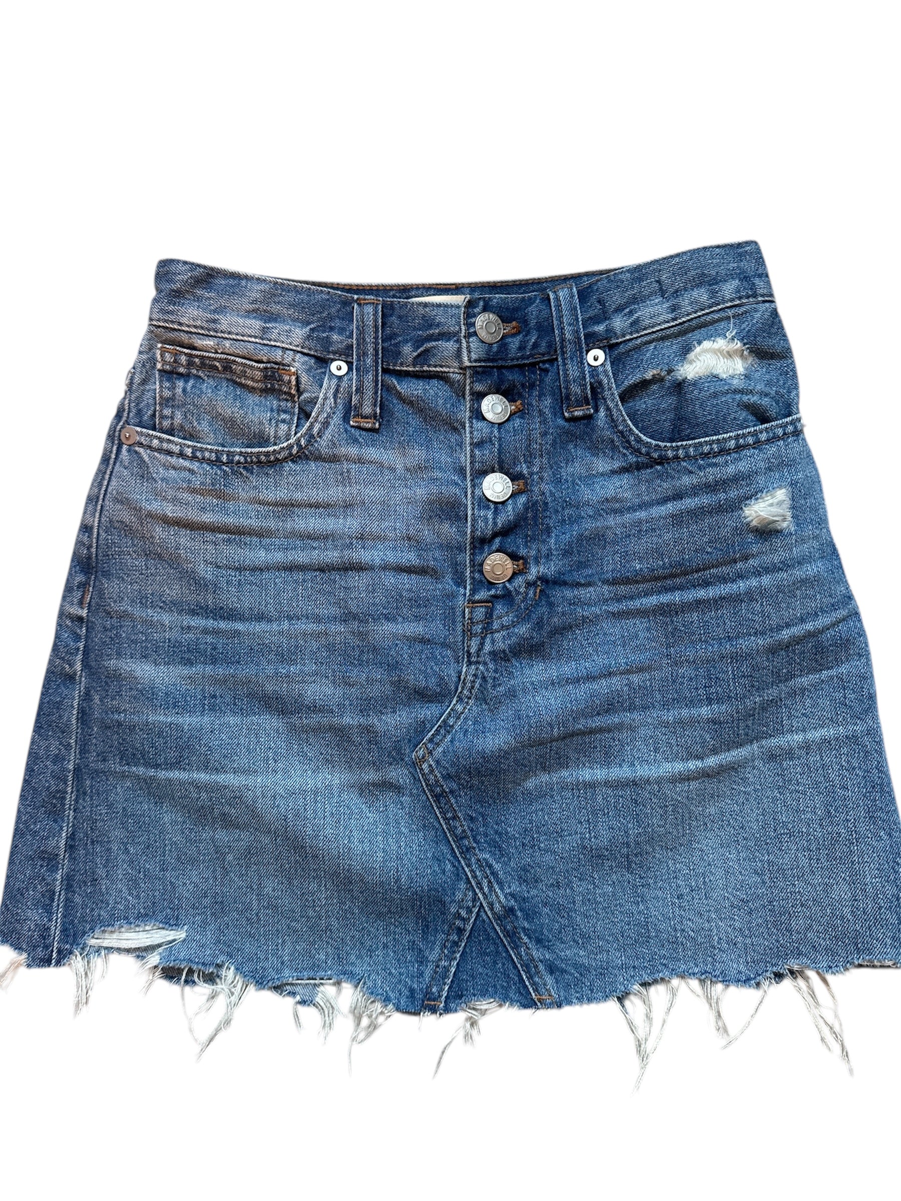 blue madewell denim mini, 24 (fits like XS)