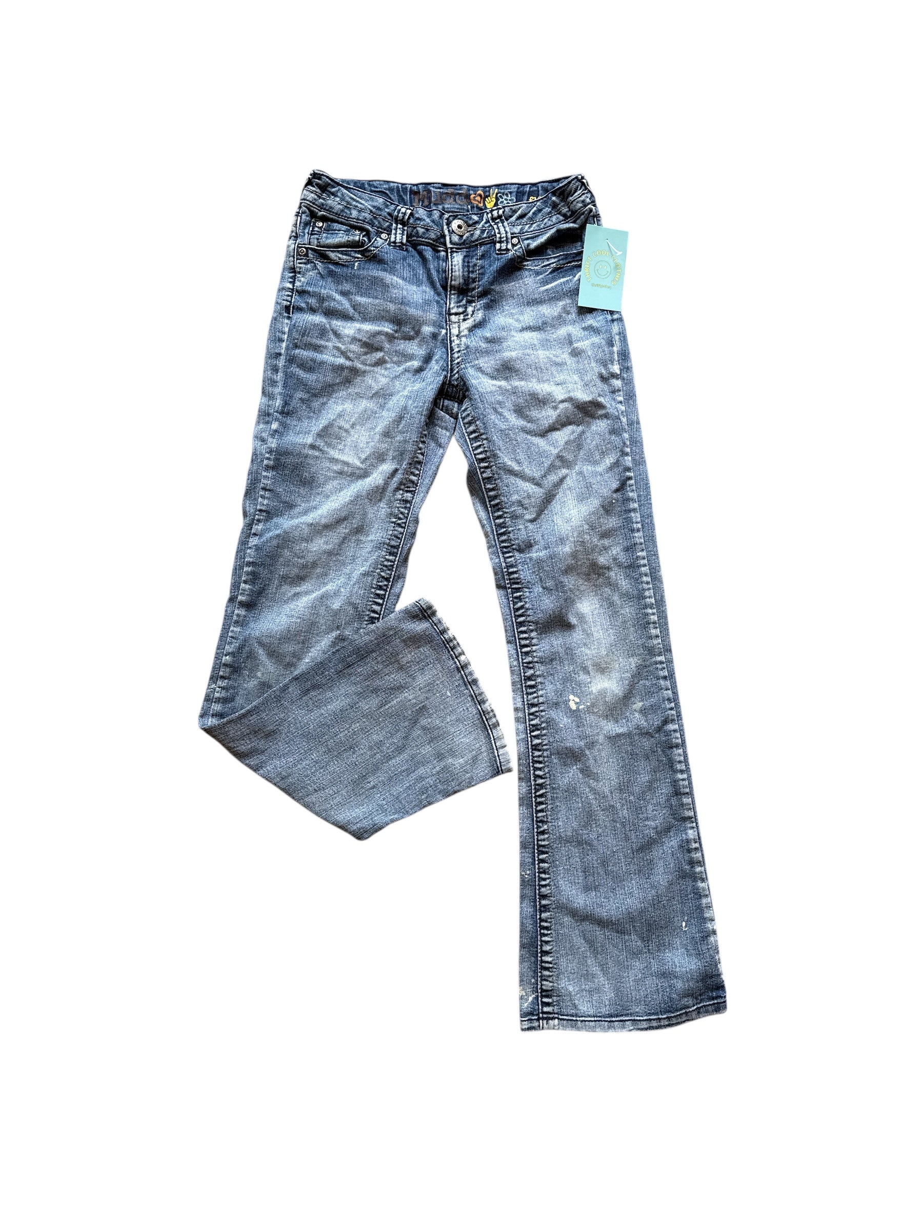 blue mudd low waist flare jeans, 26