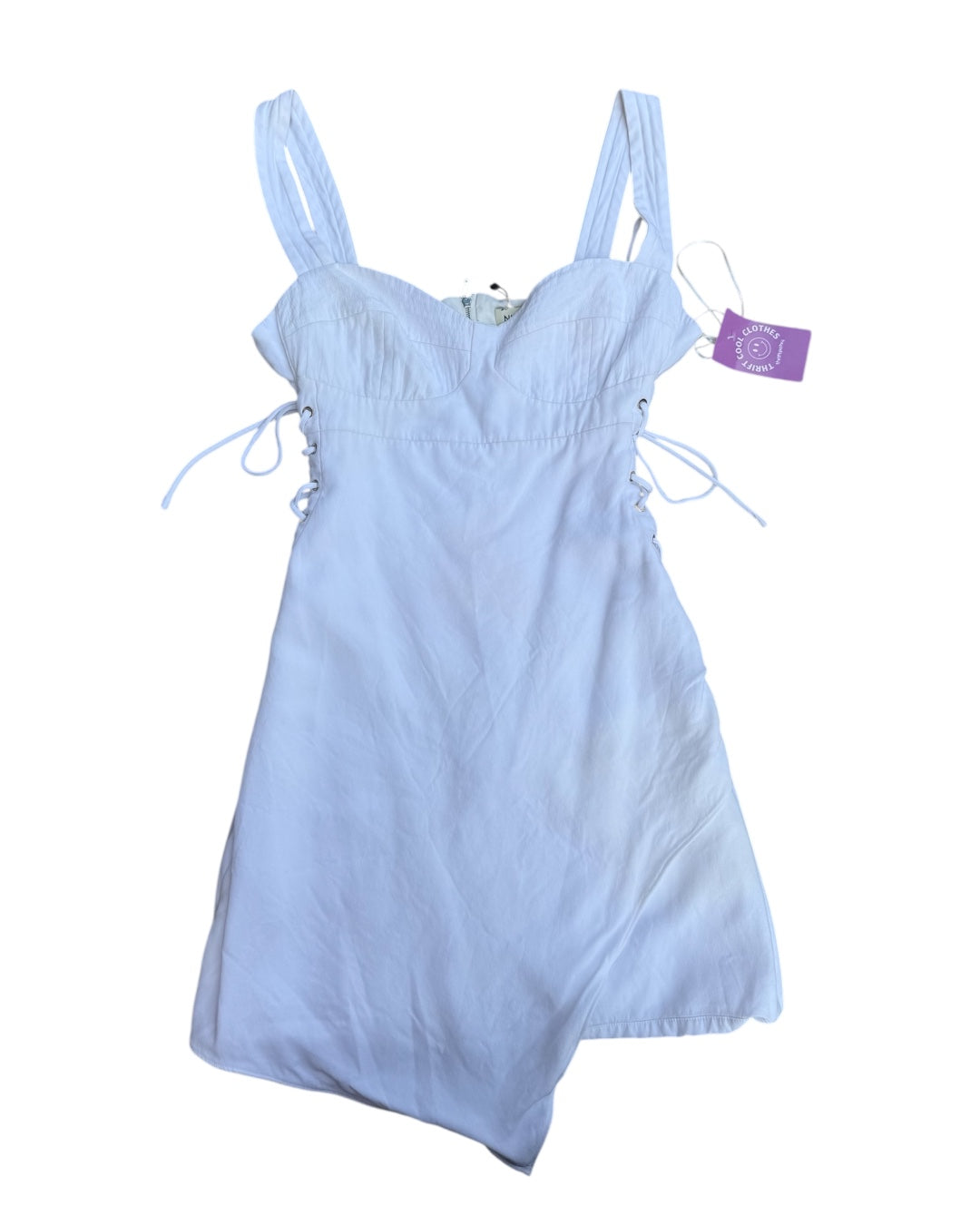 white nicholas bustier corset side tank mini dress, 8