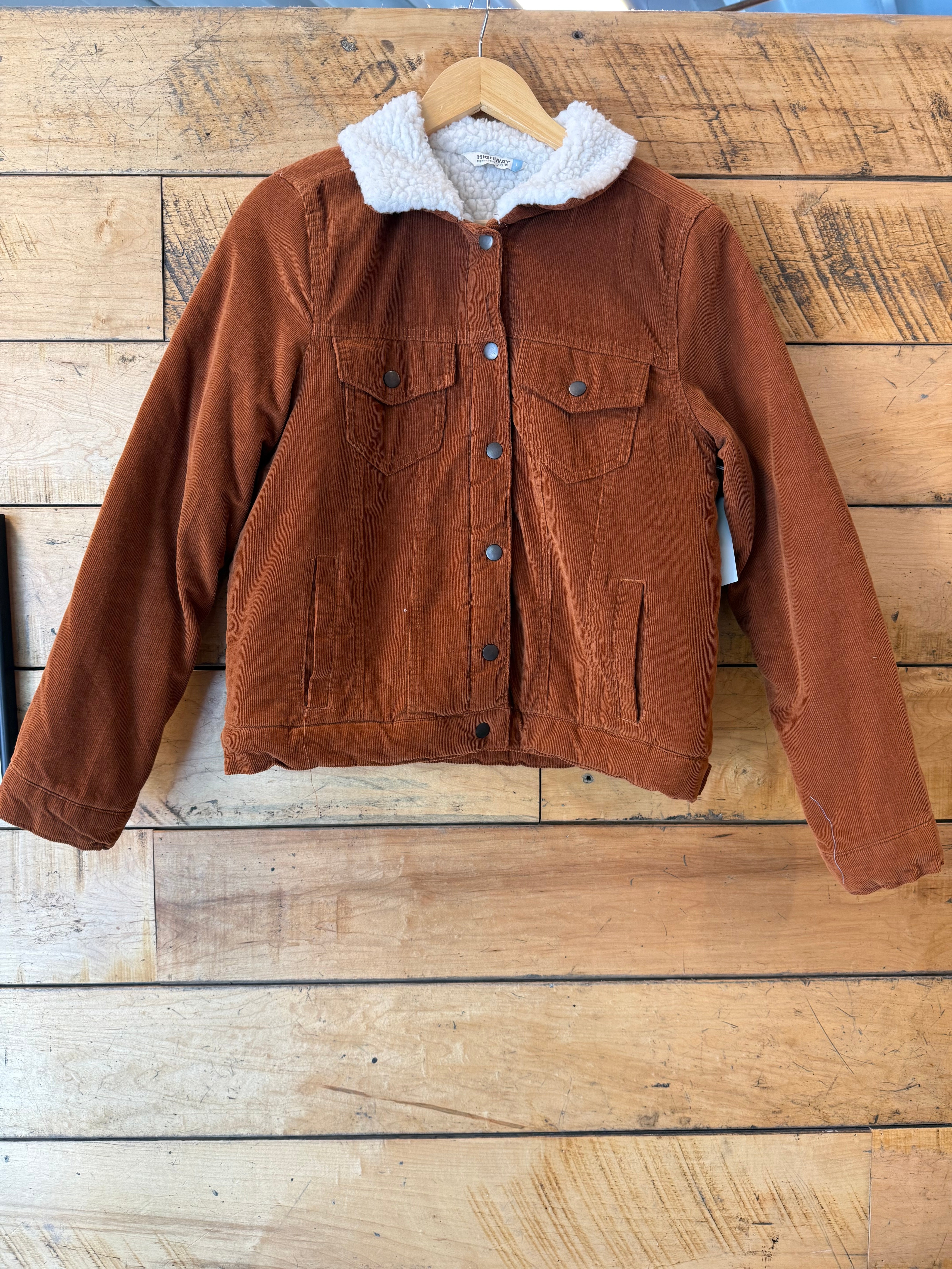 sienna brown highway boyfriend jacket, L