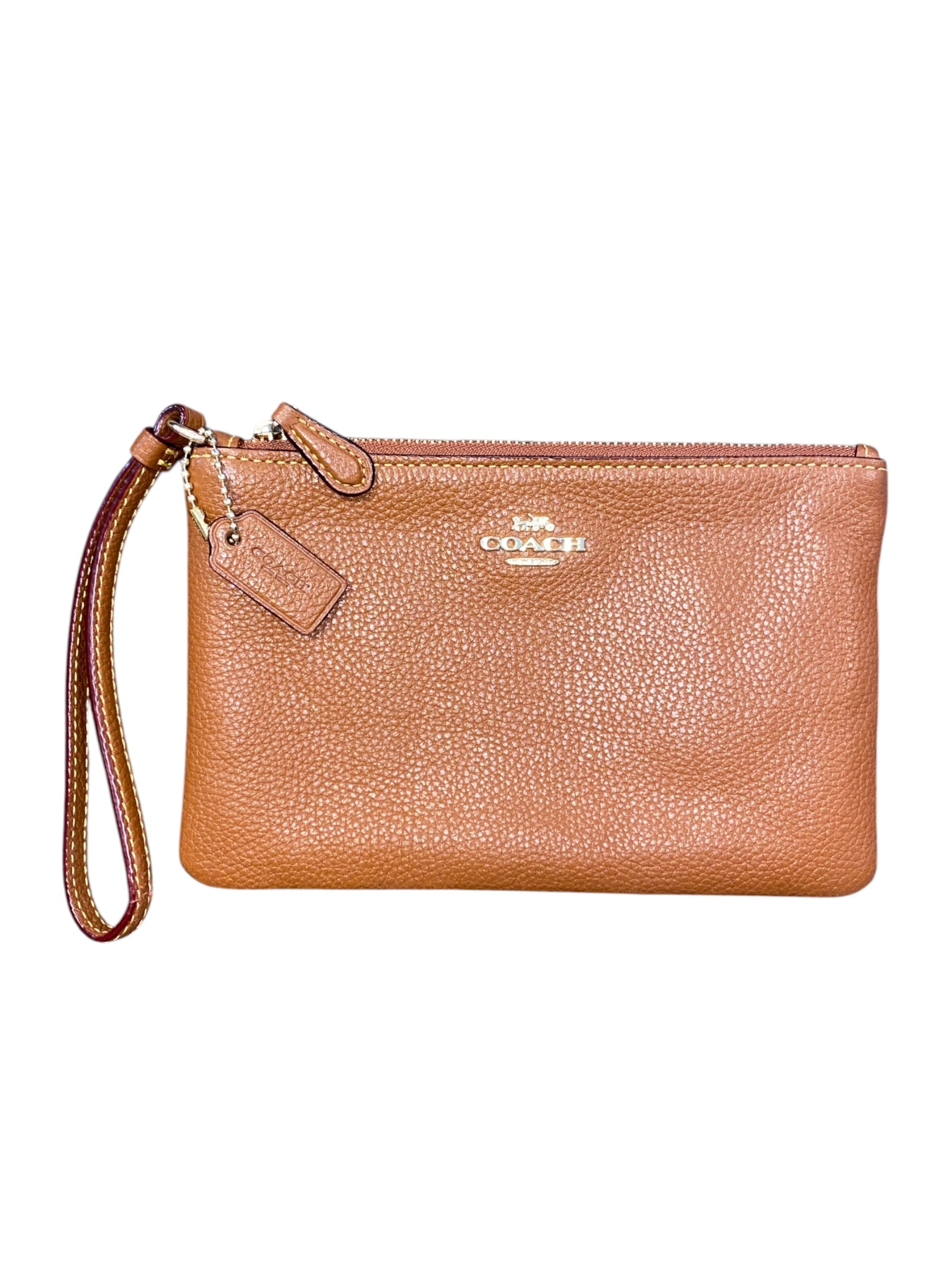 brown coach wristlet