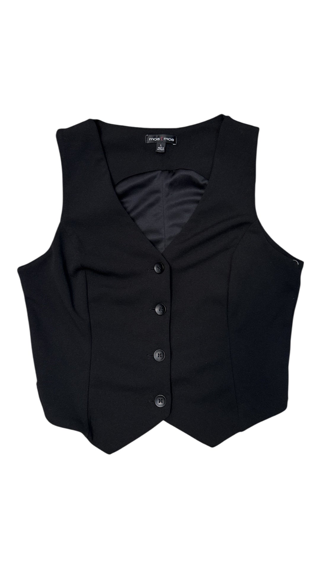 black moa moa Button vest, L