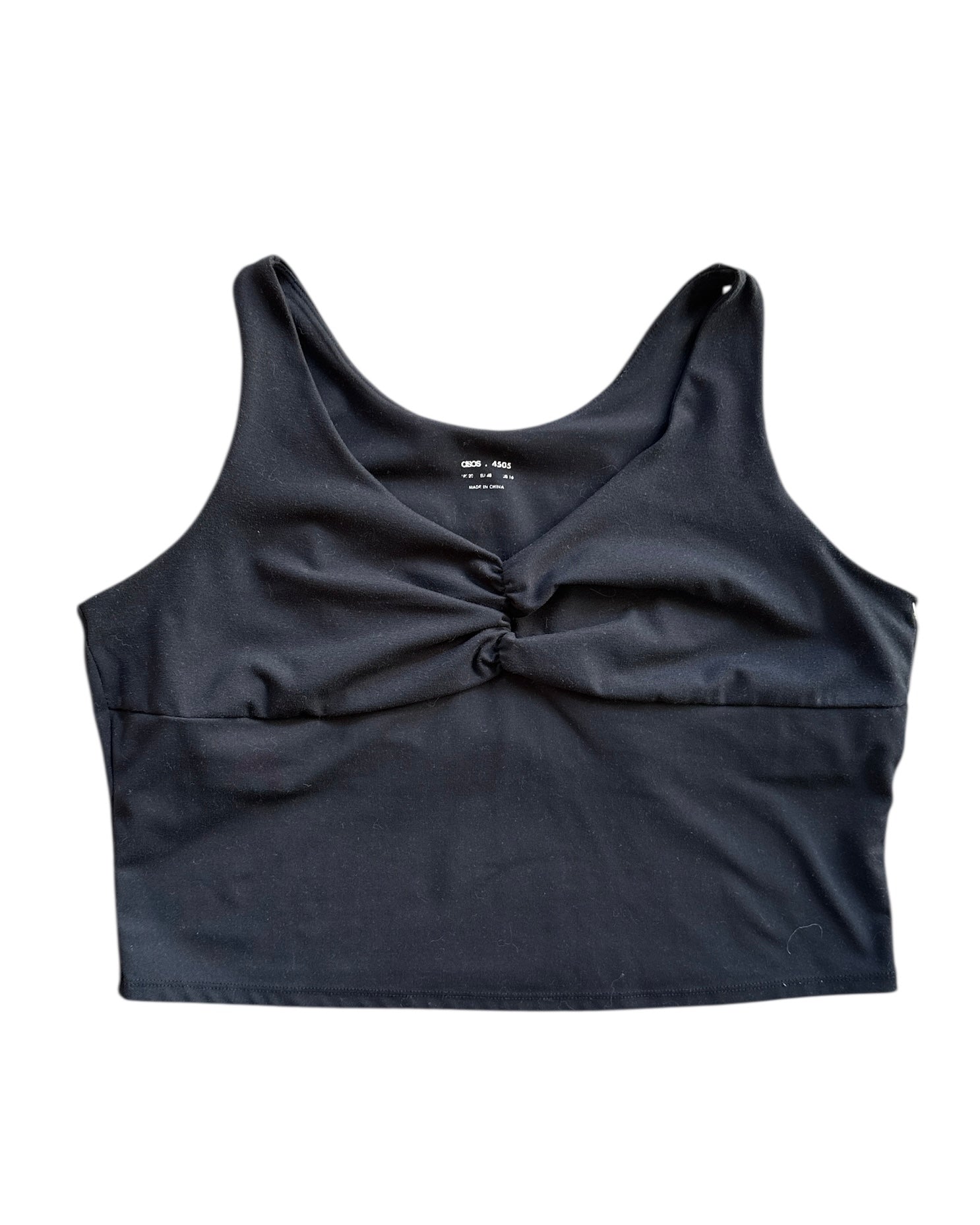 Black Asos Knot tank top, 16