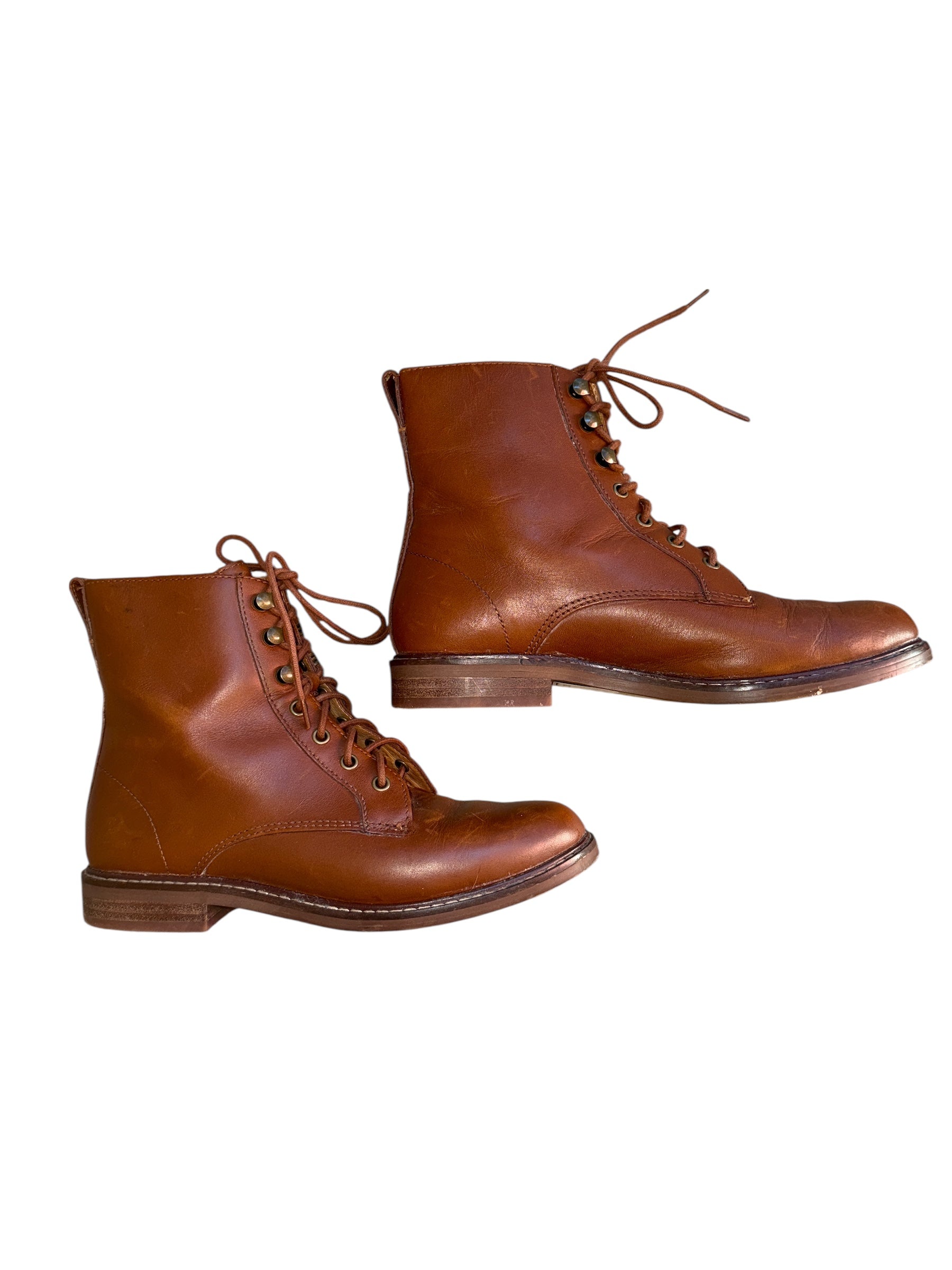 brown madewell boots, 7
