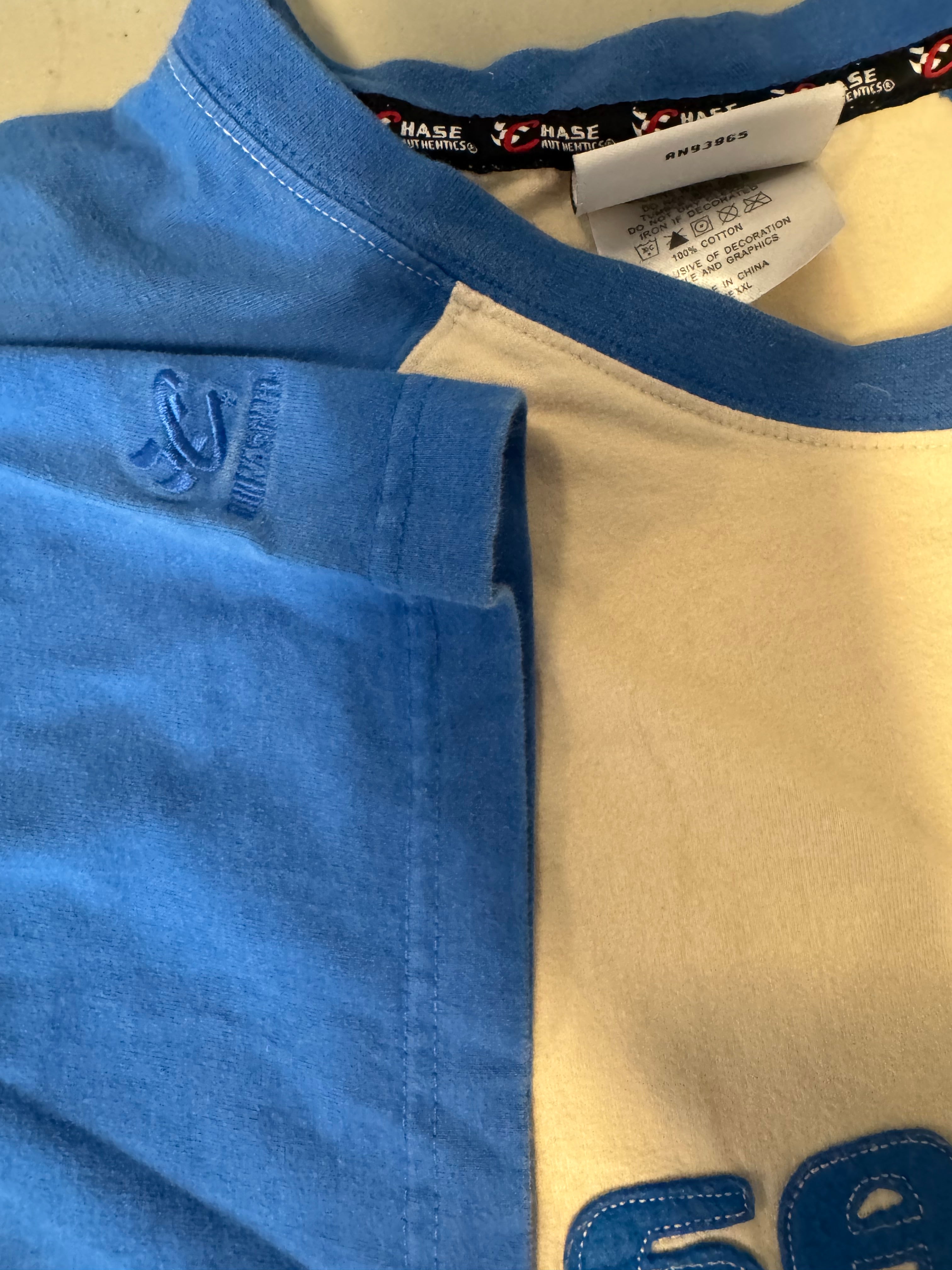 blue cream chase sadler raglan, xxl