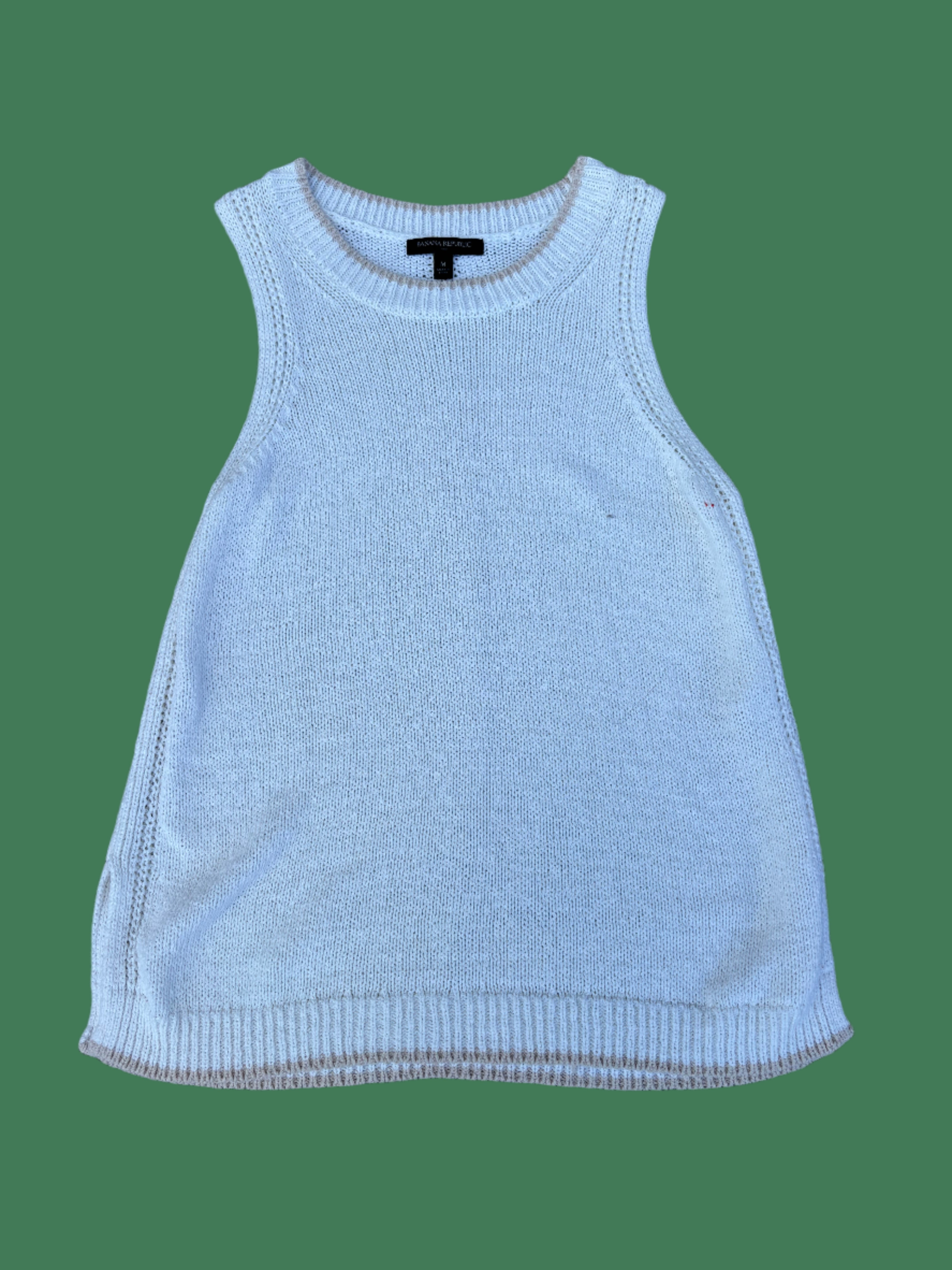 white banana republic kn it tank, m