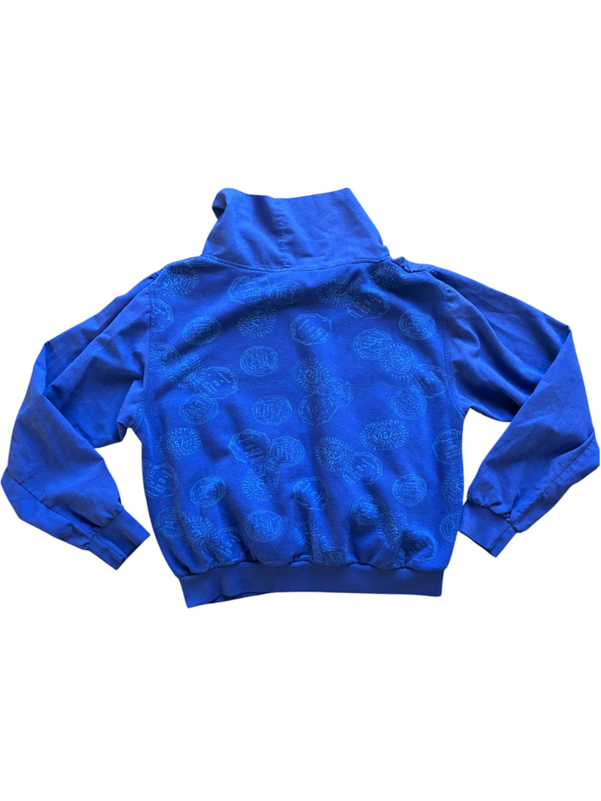 blue speedo vtg turtleneck paisley crewneck