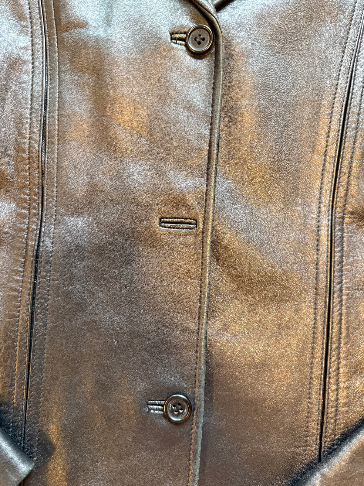 black jones NY 100% leather jacket, m