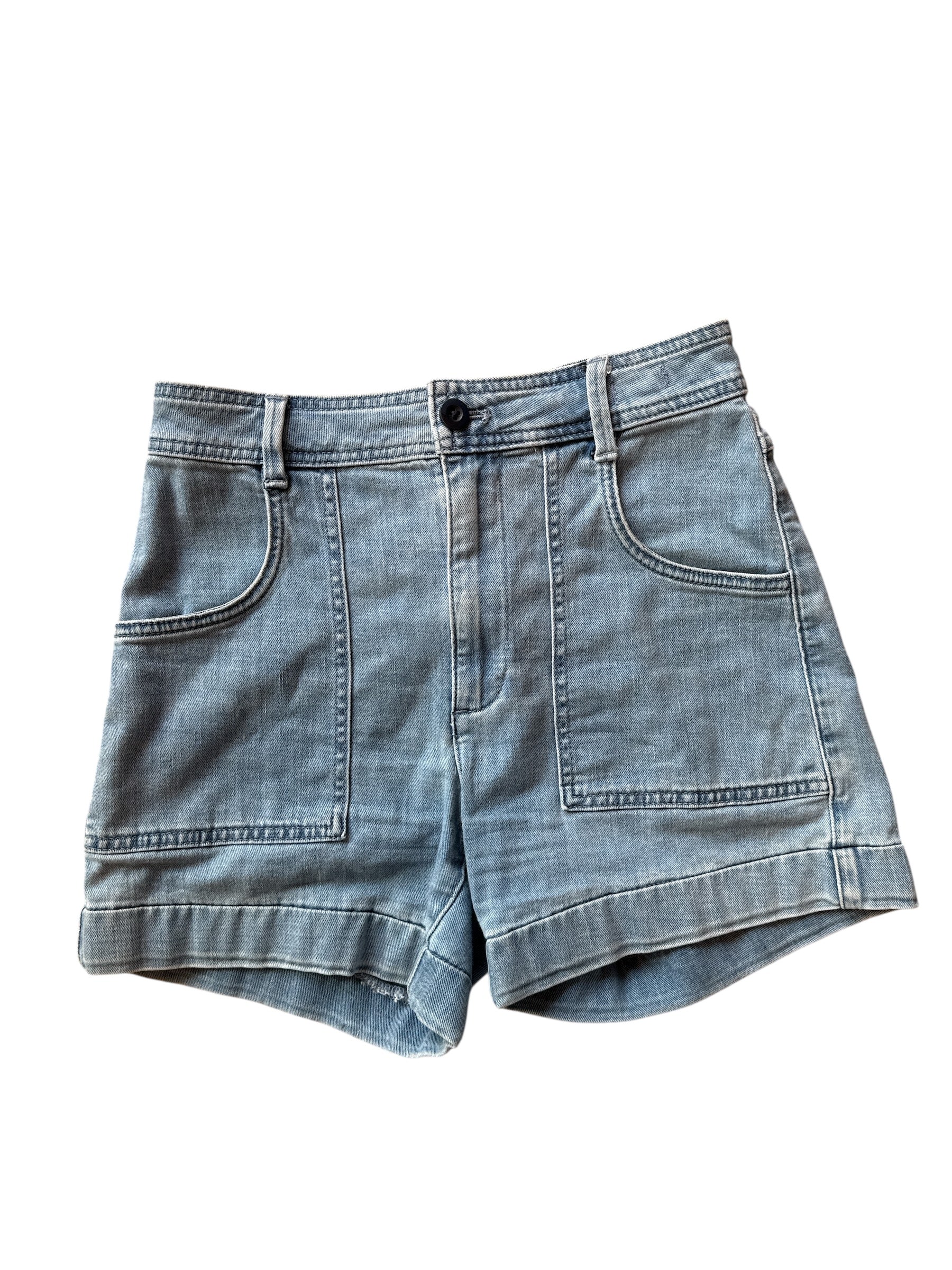 blue madewell jean shorts, 25