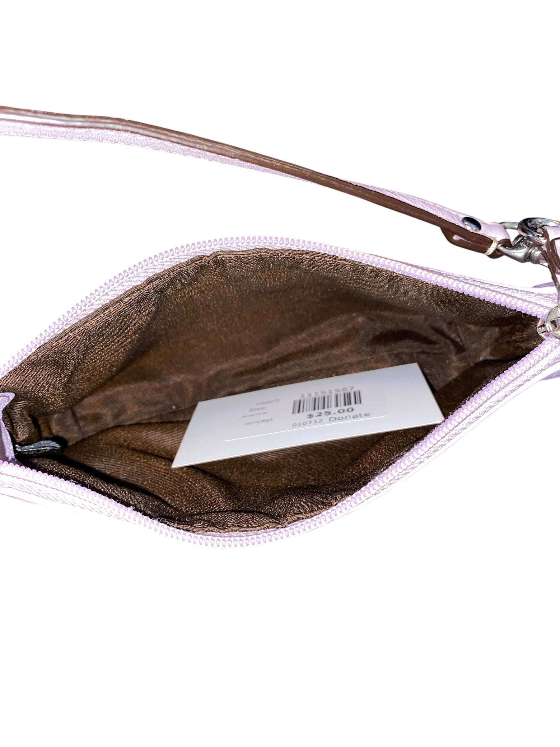 lavendar coach wristlet