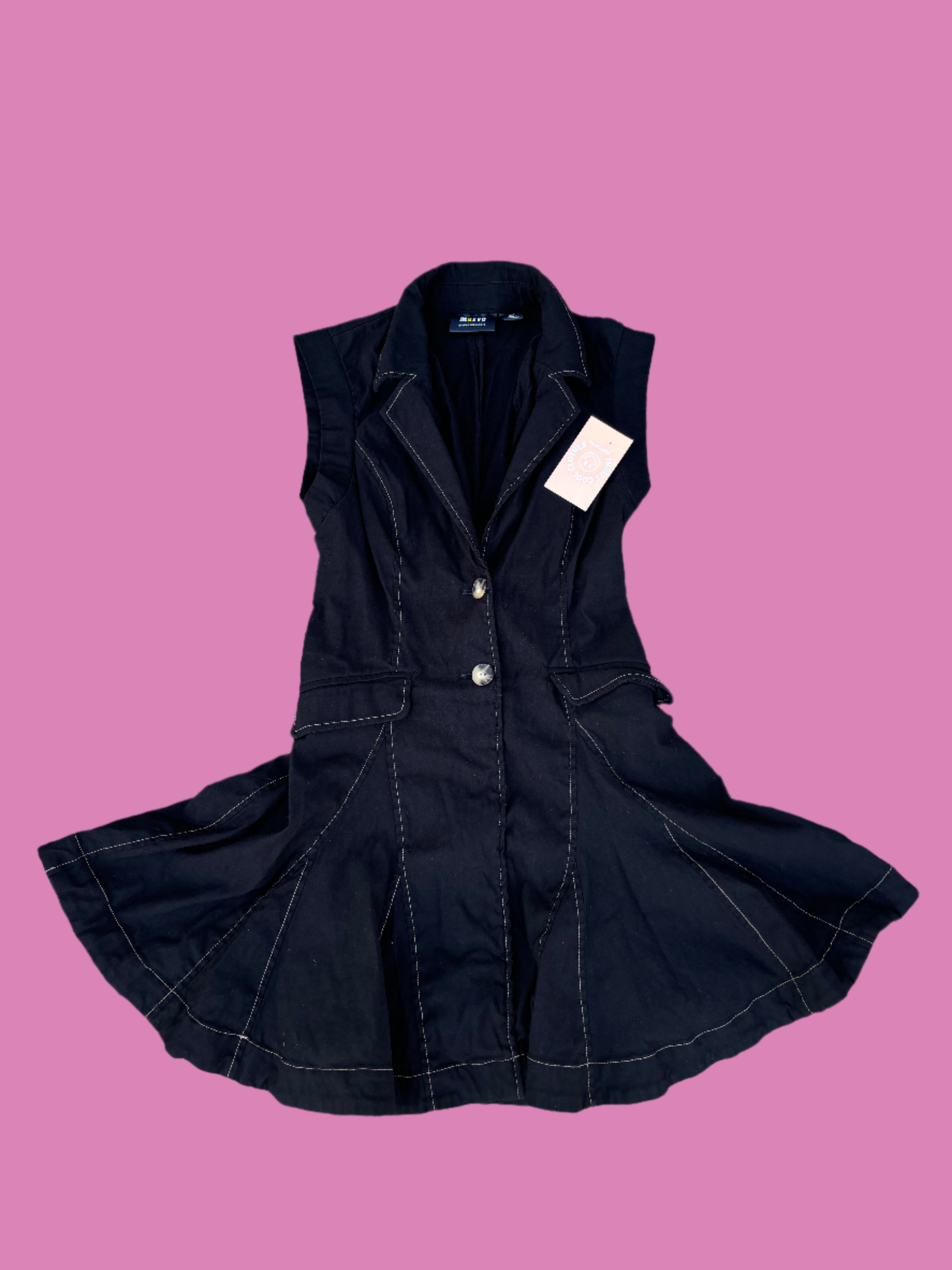 black maeve button ss mini dress, xsp
