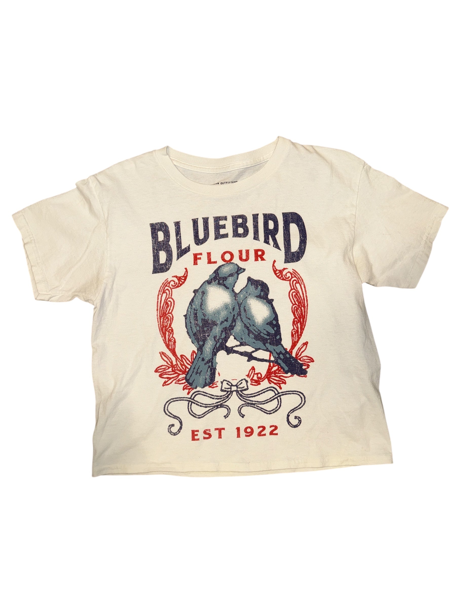 white Urban Outfitters bluebird tee, s