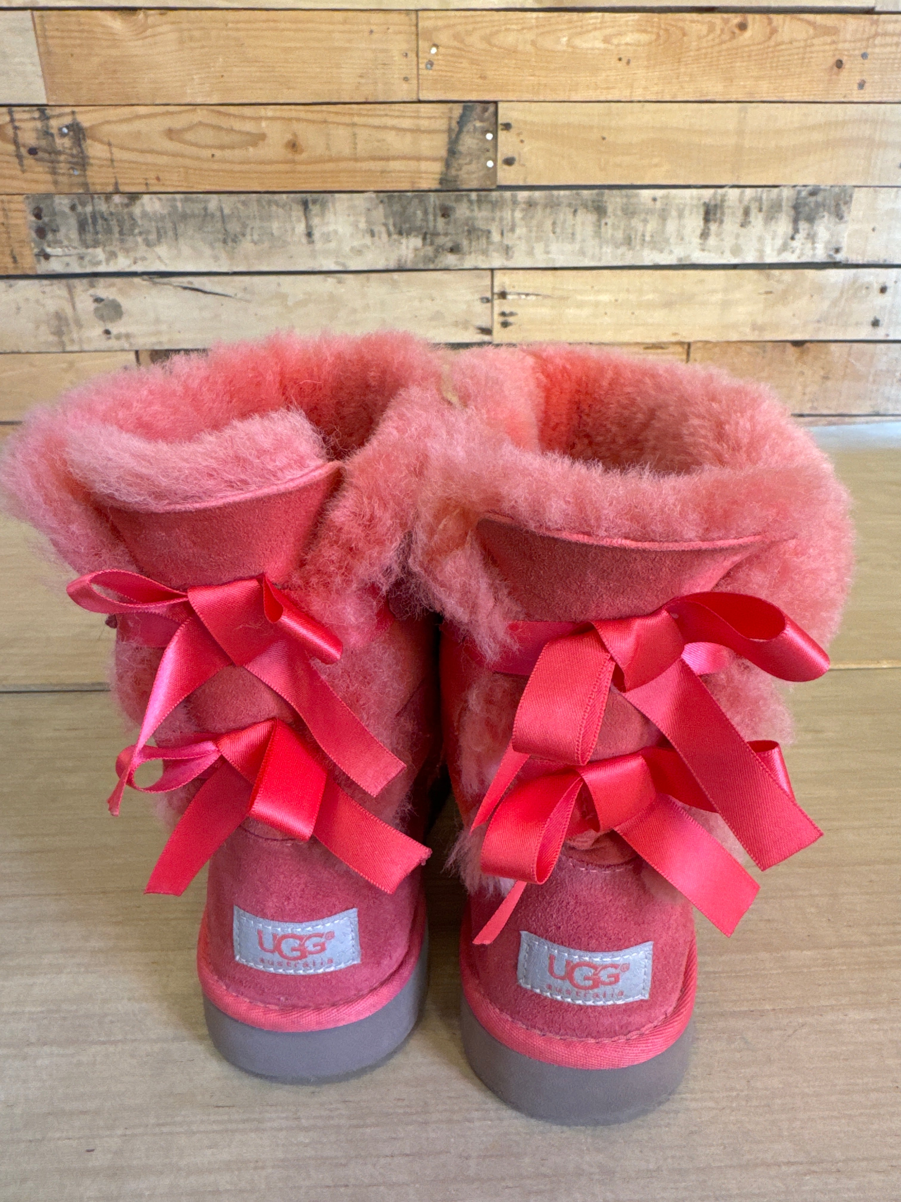orange coral uggs bow boots, 7