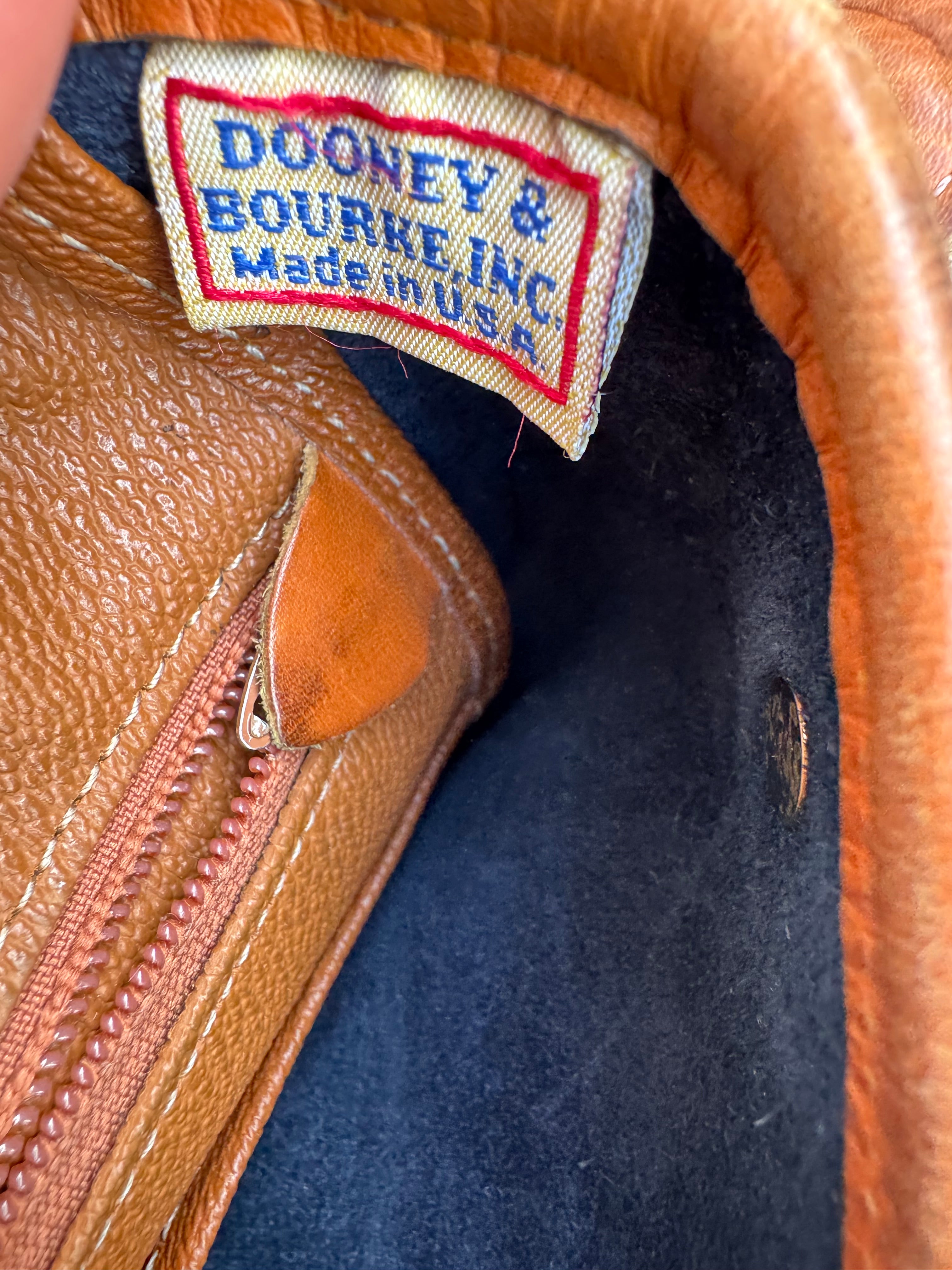 blue brown Dooney & bourke leather crossbody