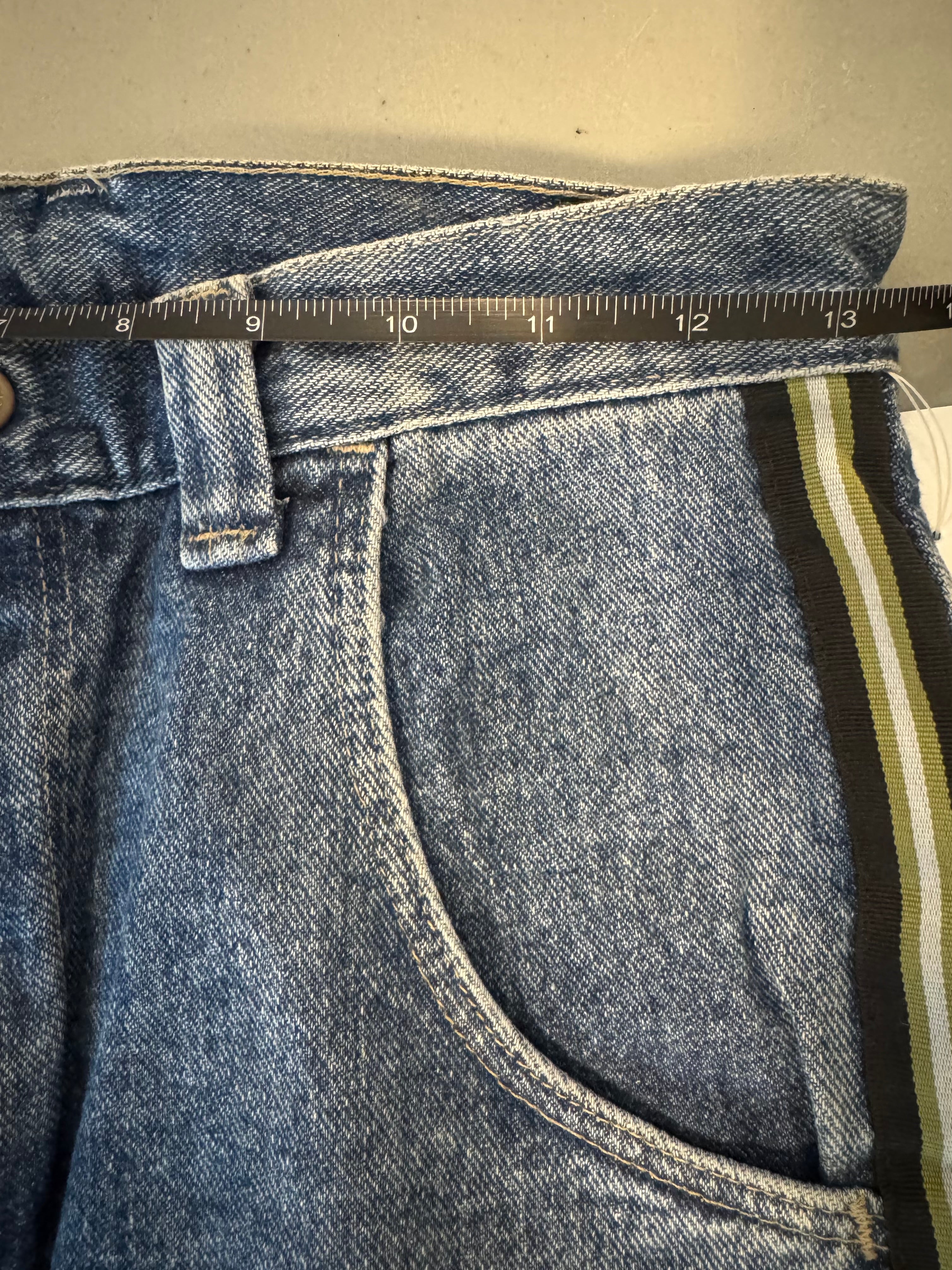 blue wrangler dead stock wide leg jeans, 16