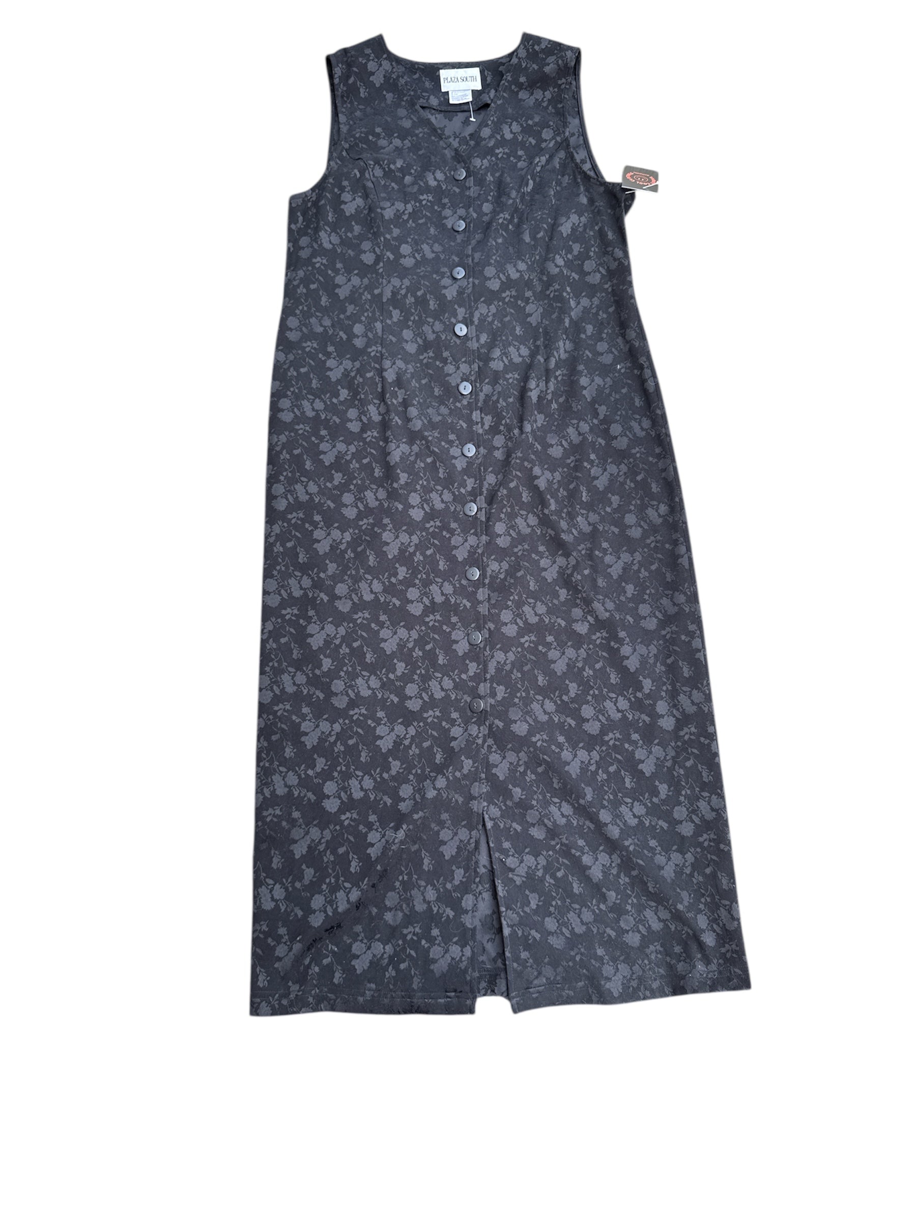 black plaza south vtg floral button dress, 16 (fits like XL)