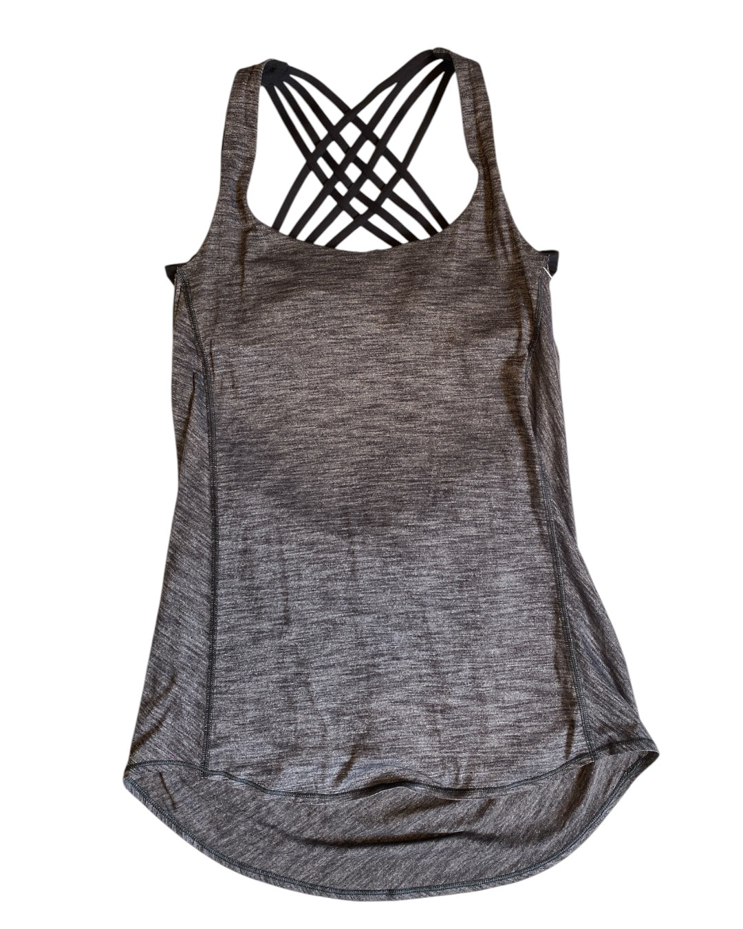 black grey Lululemon athletic tank, 8
