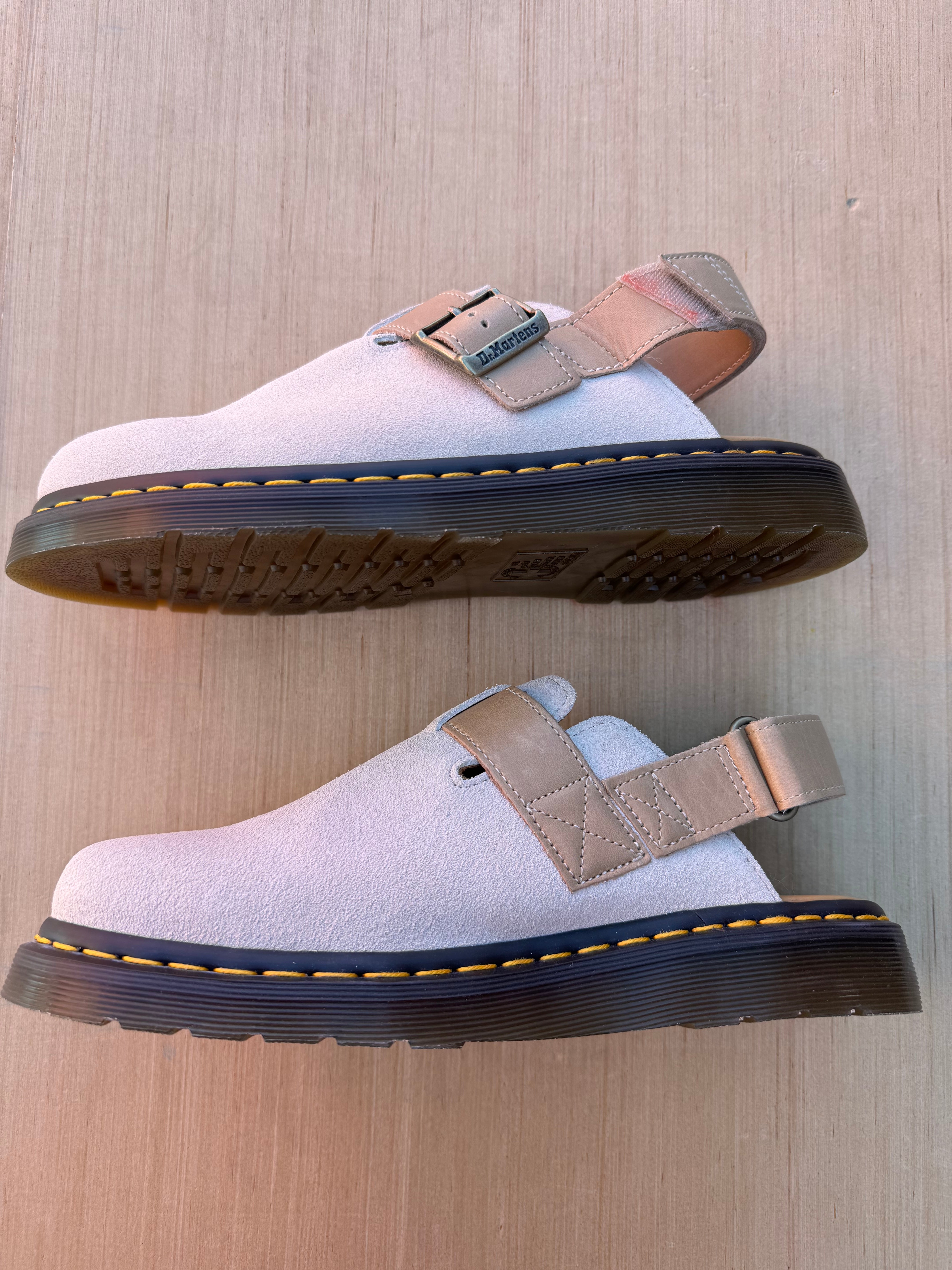 Beige Dr martens clogs, 10 women’s (in like new condition)