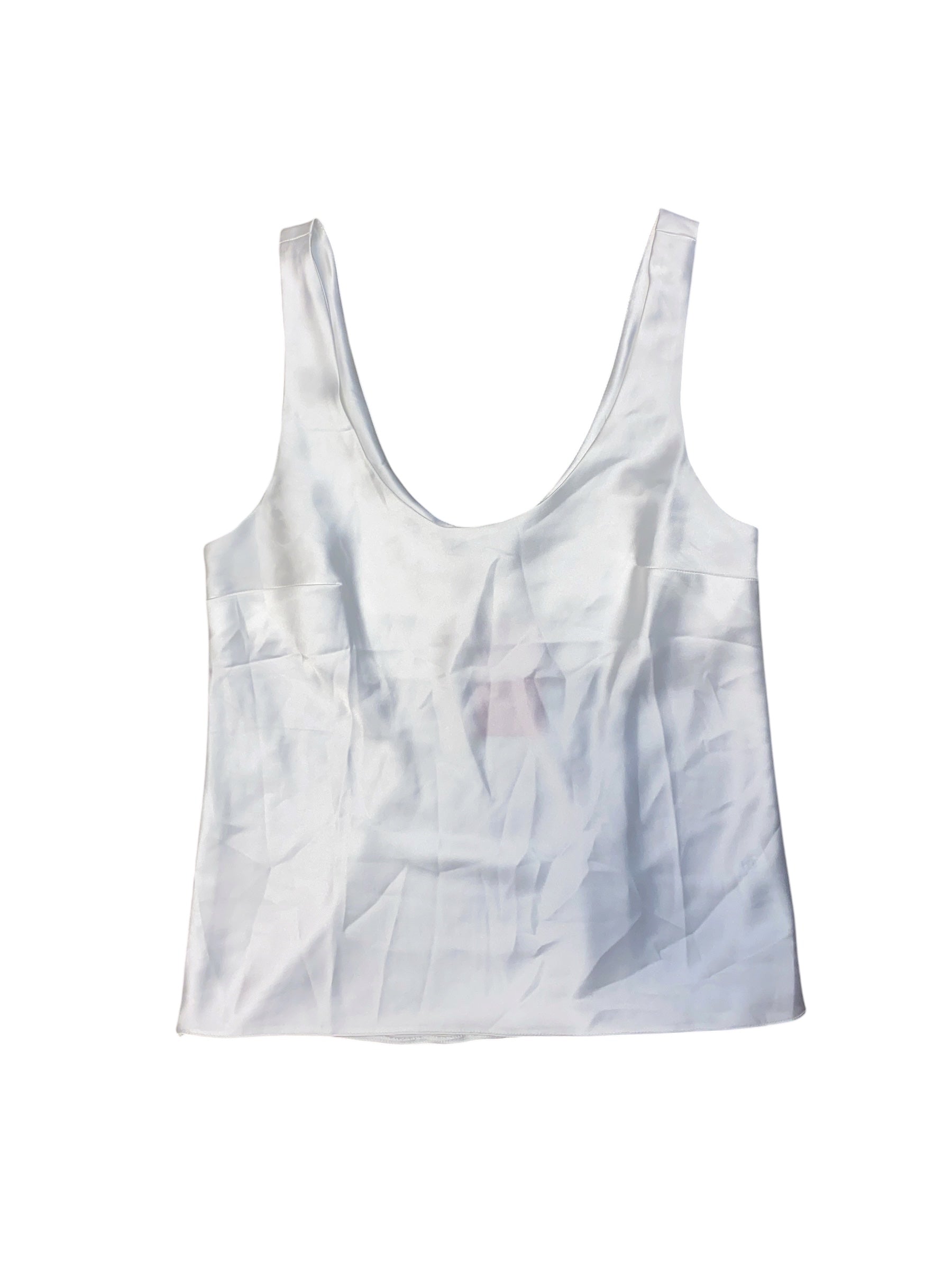 white asos silky scoop neck tank, 6